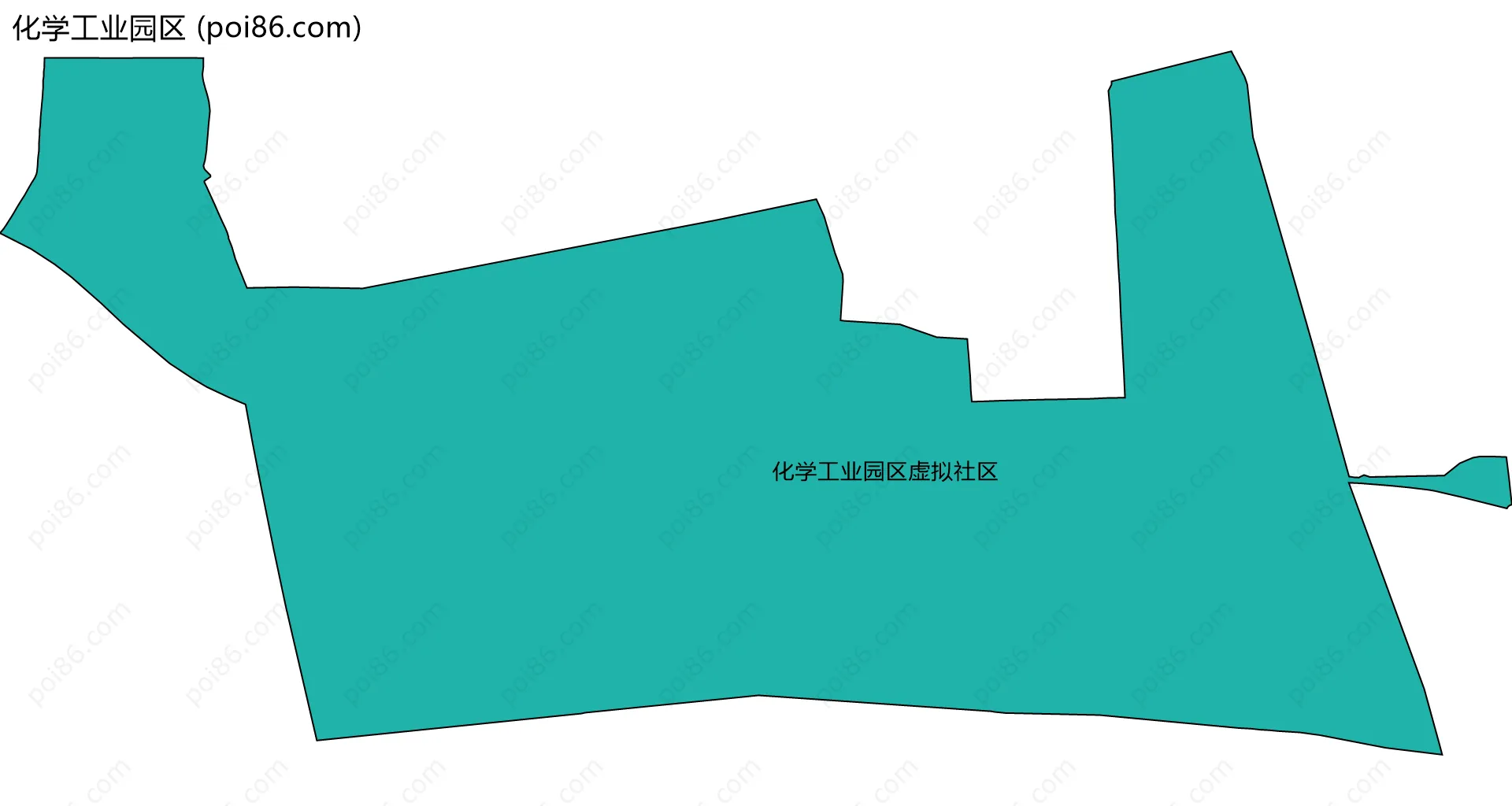 化学工业园区边界地图(五级行政区划)