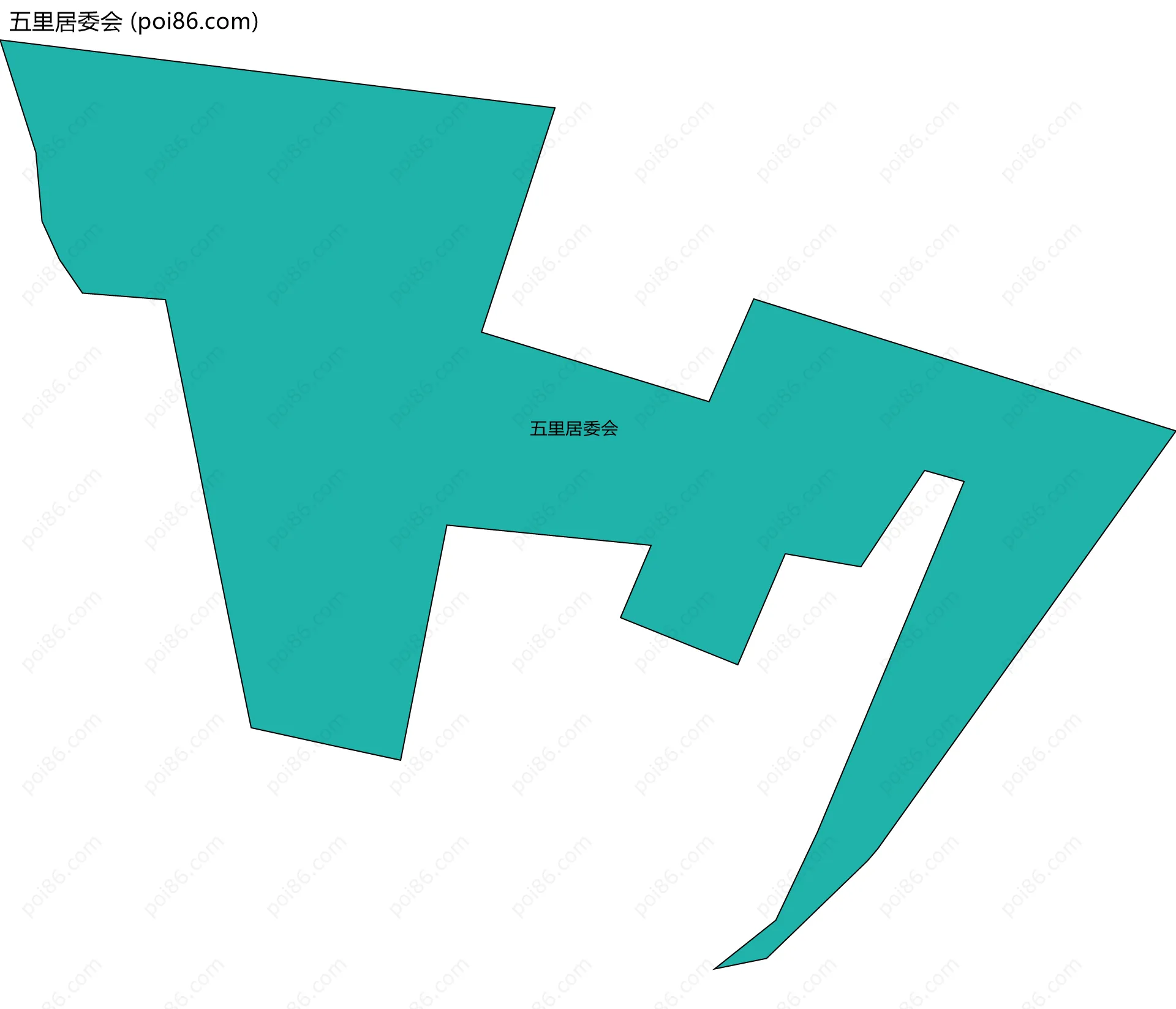五里居委会边界地图