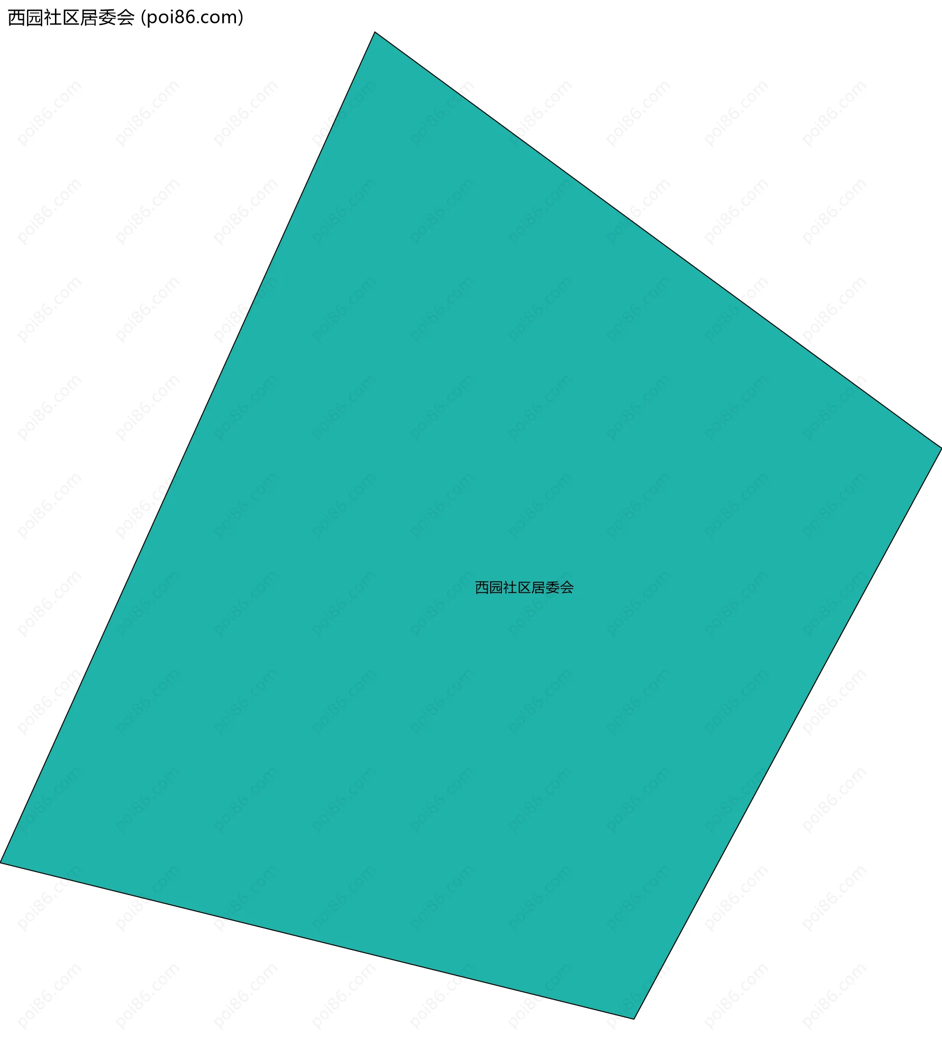 西园社区居委会边界地图