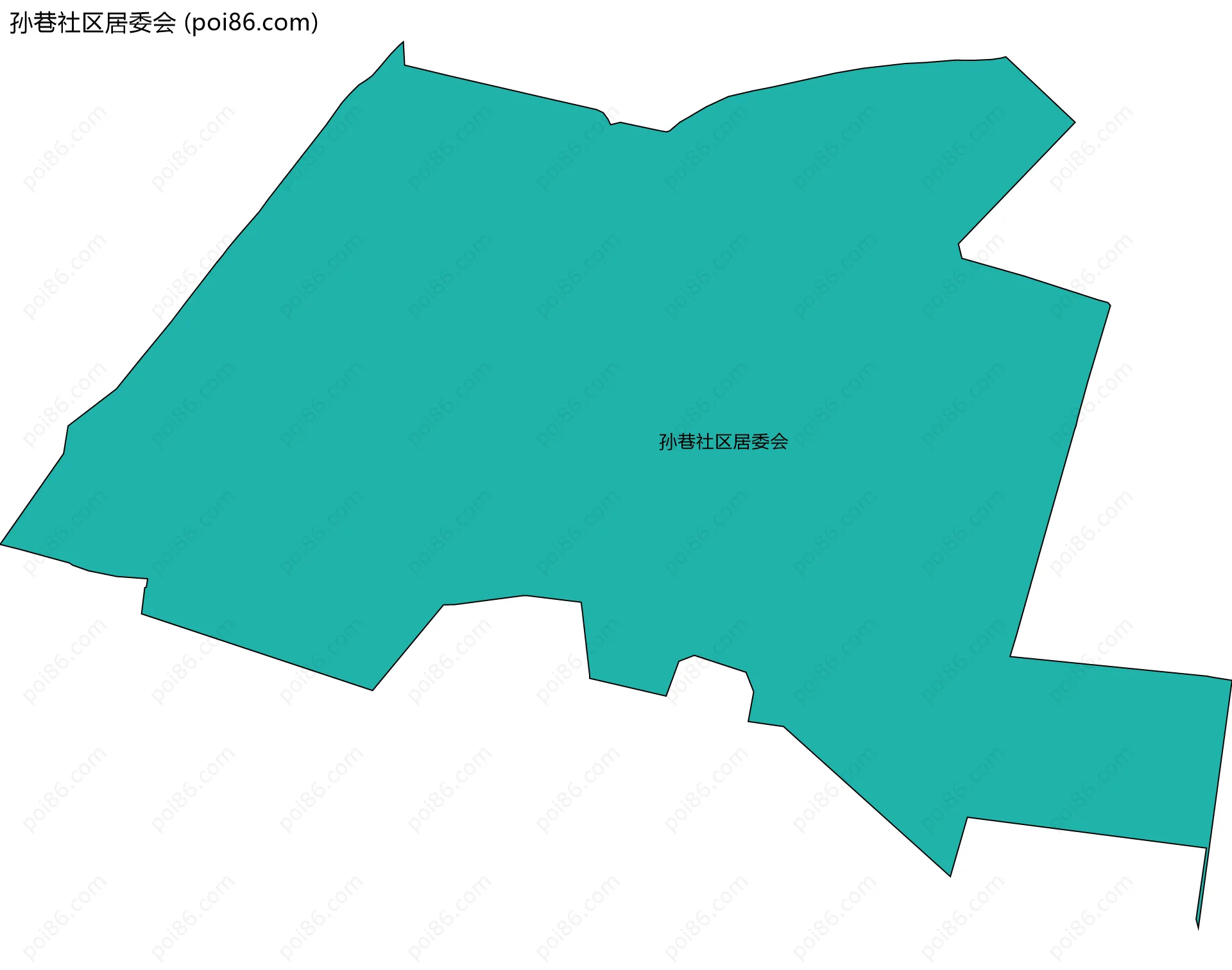 孙巷社区居委会边界地图