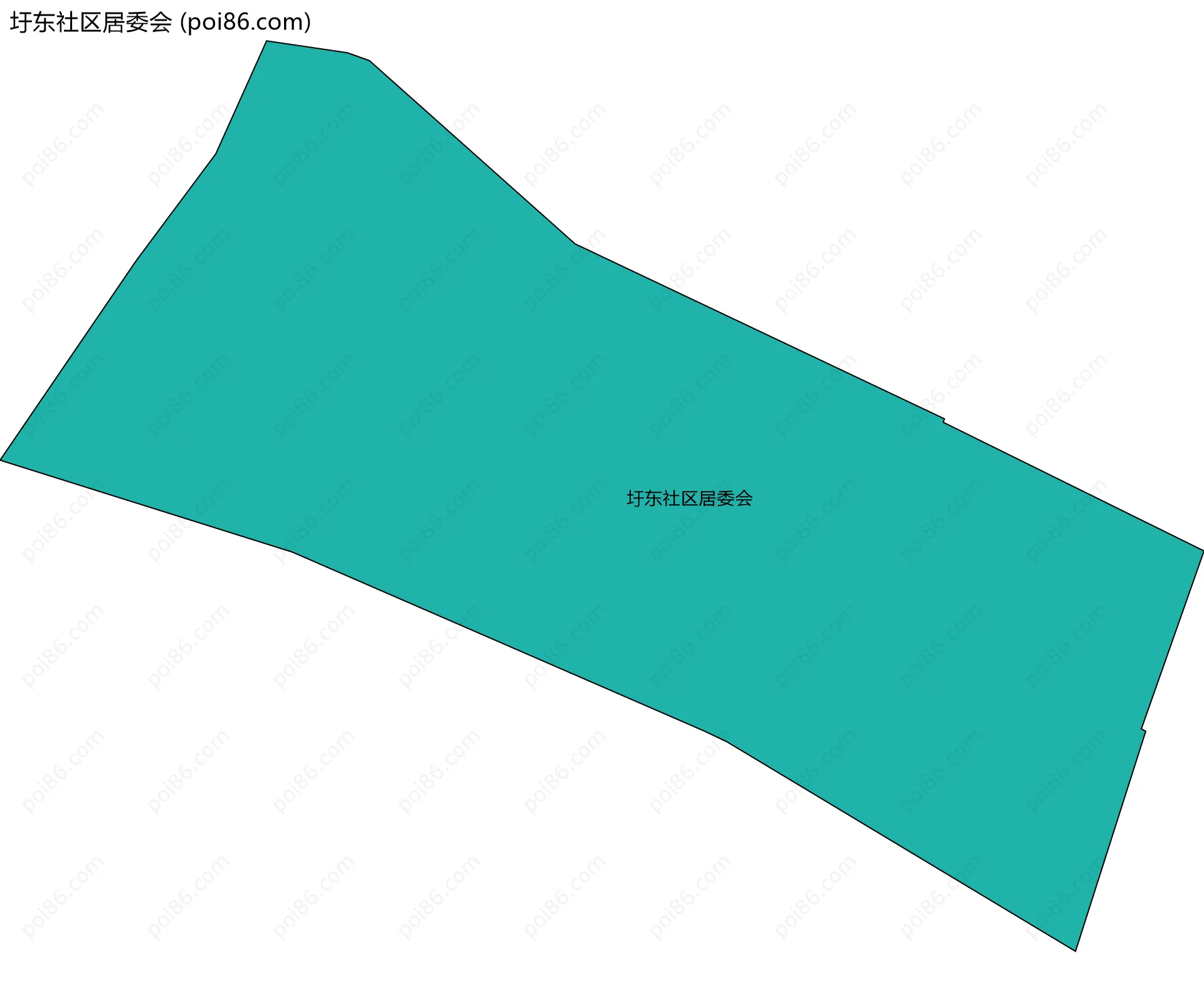 圩东社区居委会边界地图