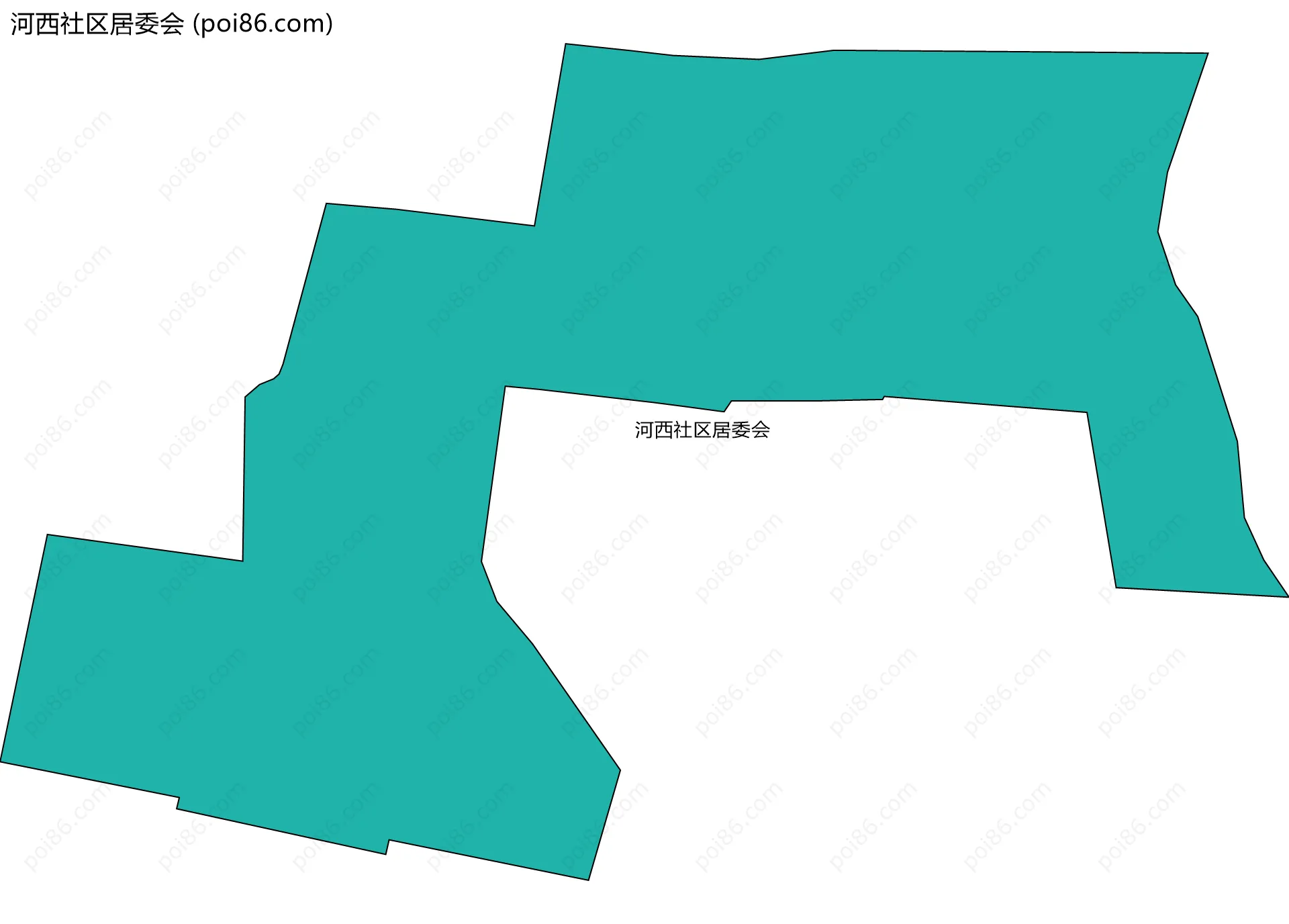 河西社区居委会边界地图