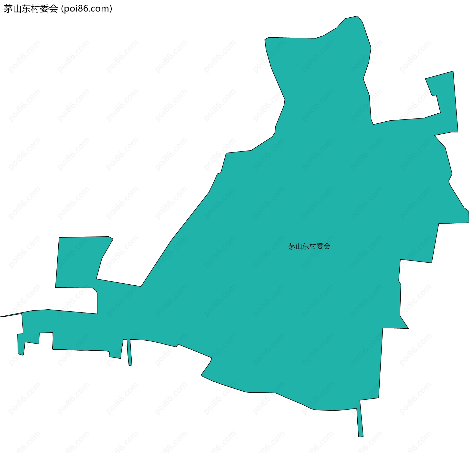 茅山东村委会边界地图