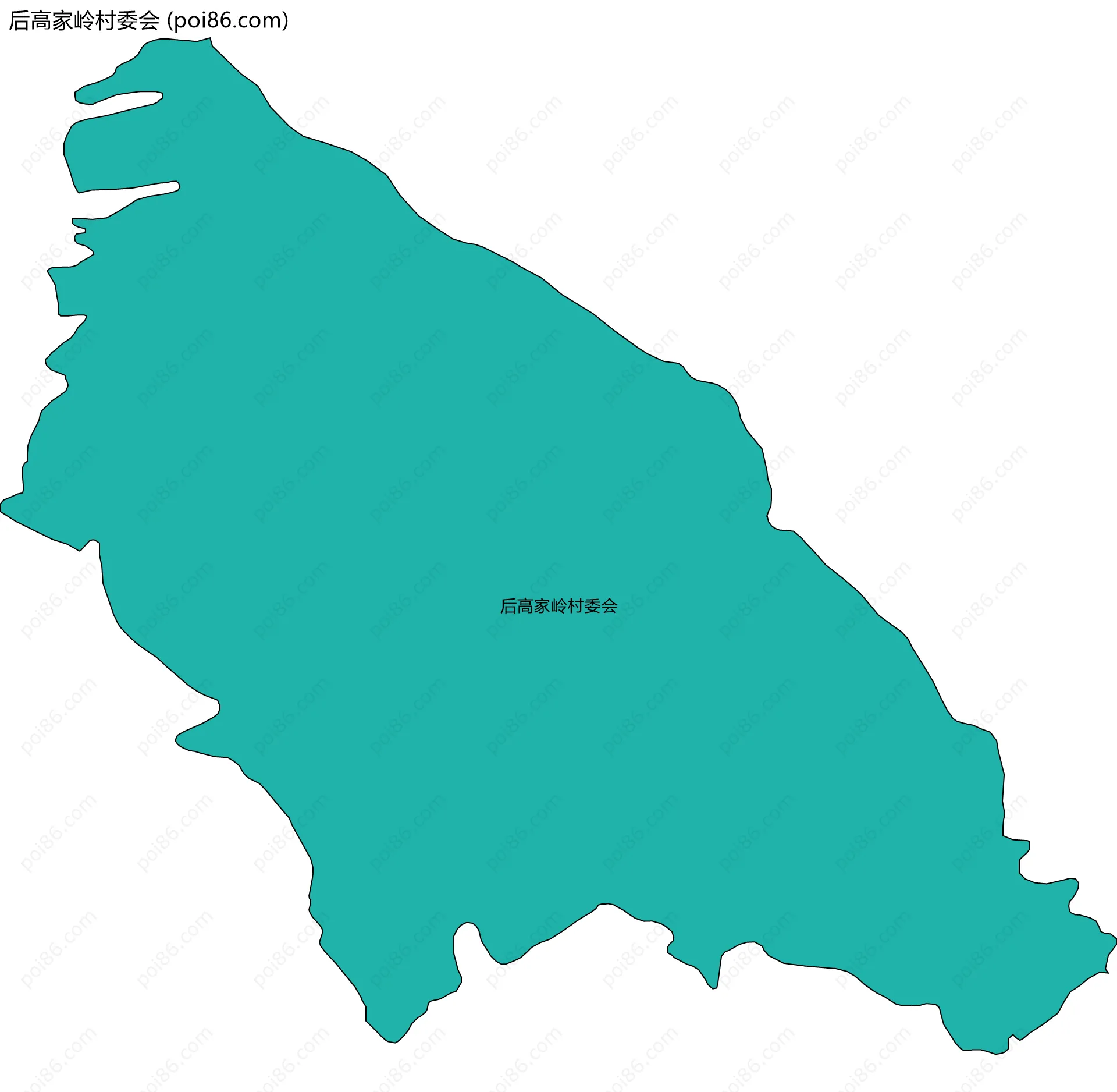 后高家岭村委会边界地图