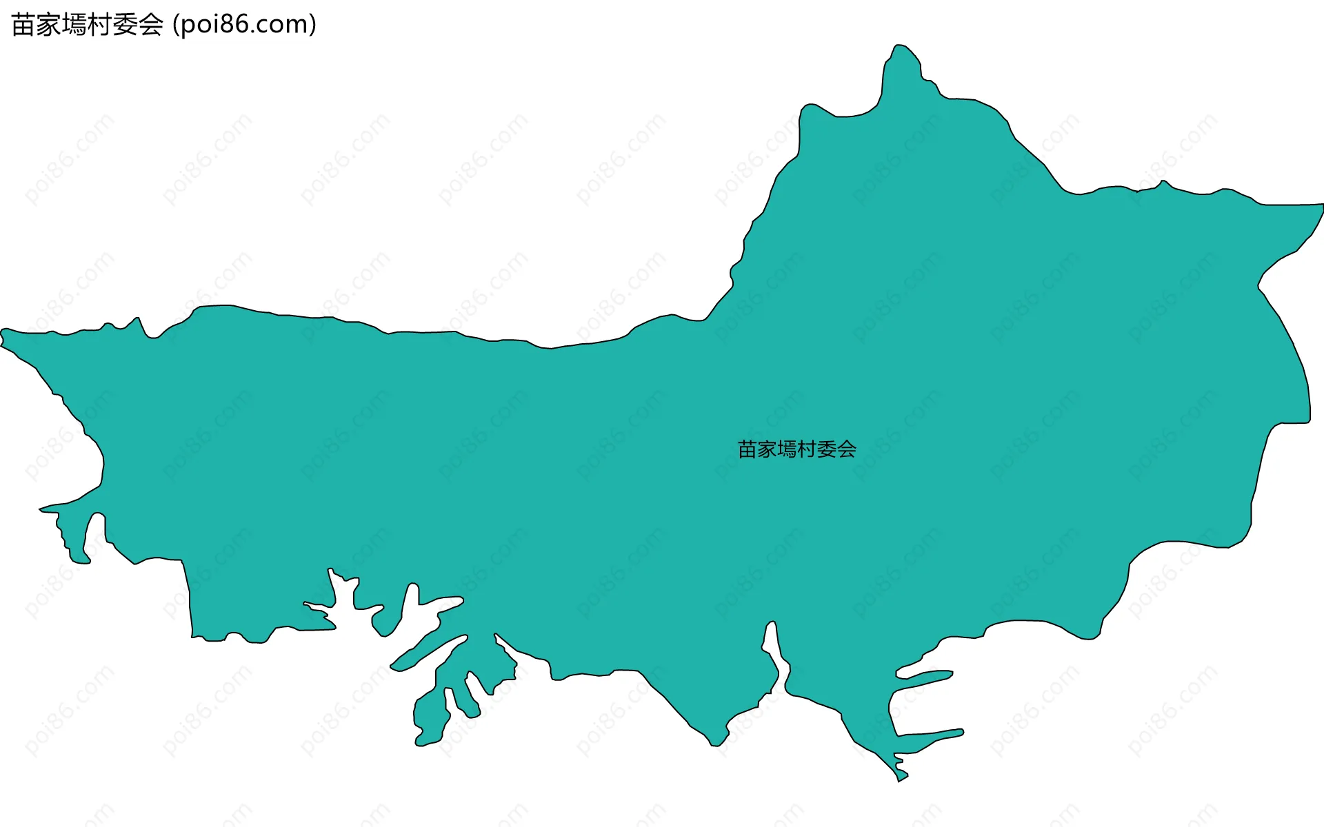 苗家墕村委会边界地图