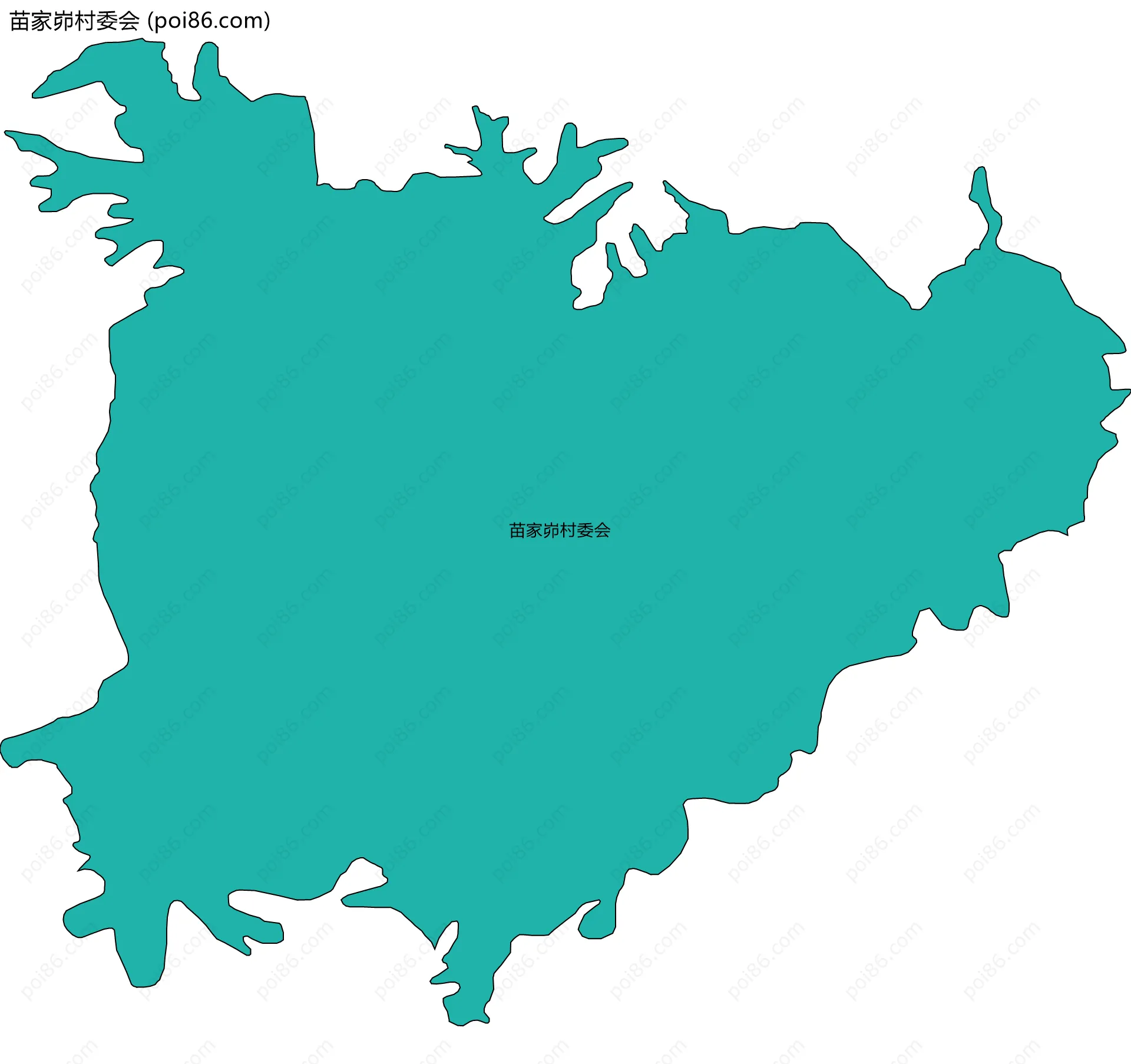 苗家峁村委会边界地图