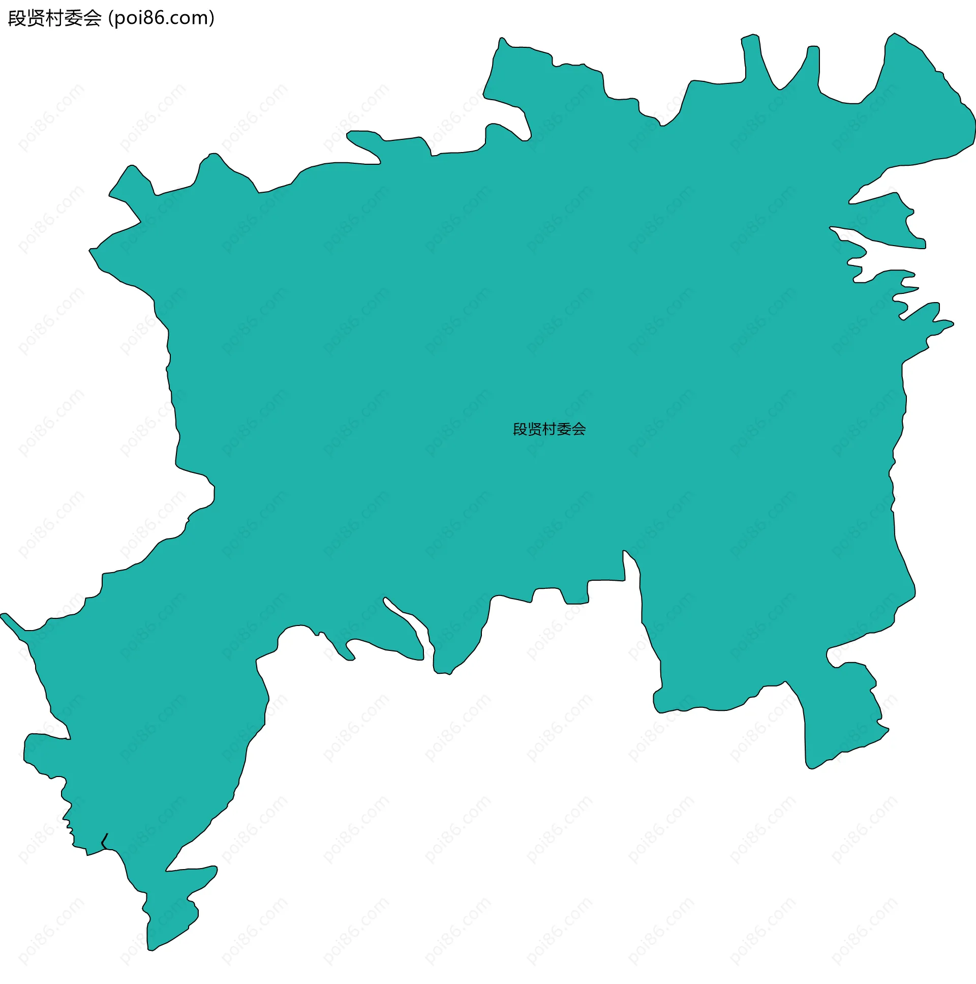 段贤村委会边界地图