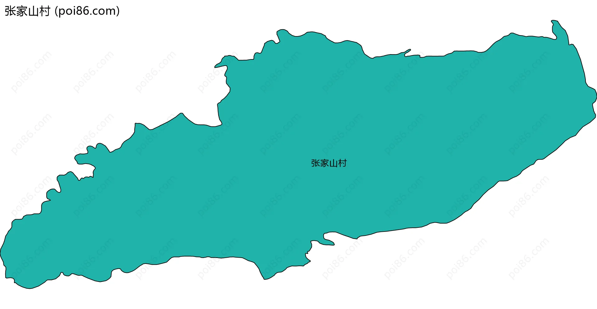 张家山村边界地图