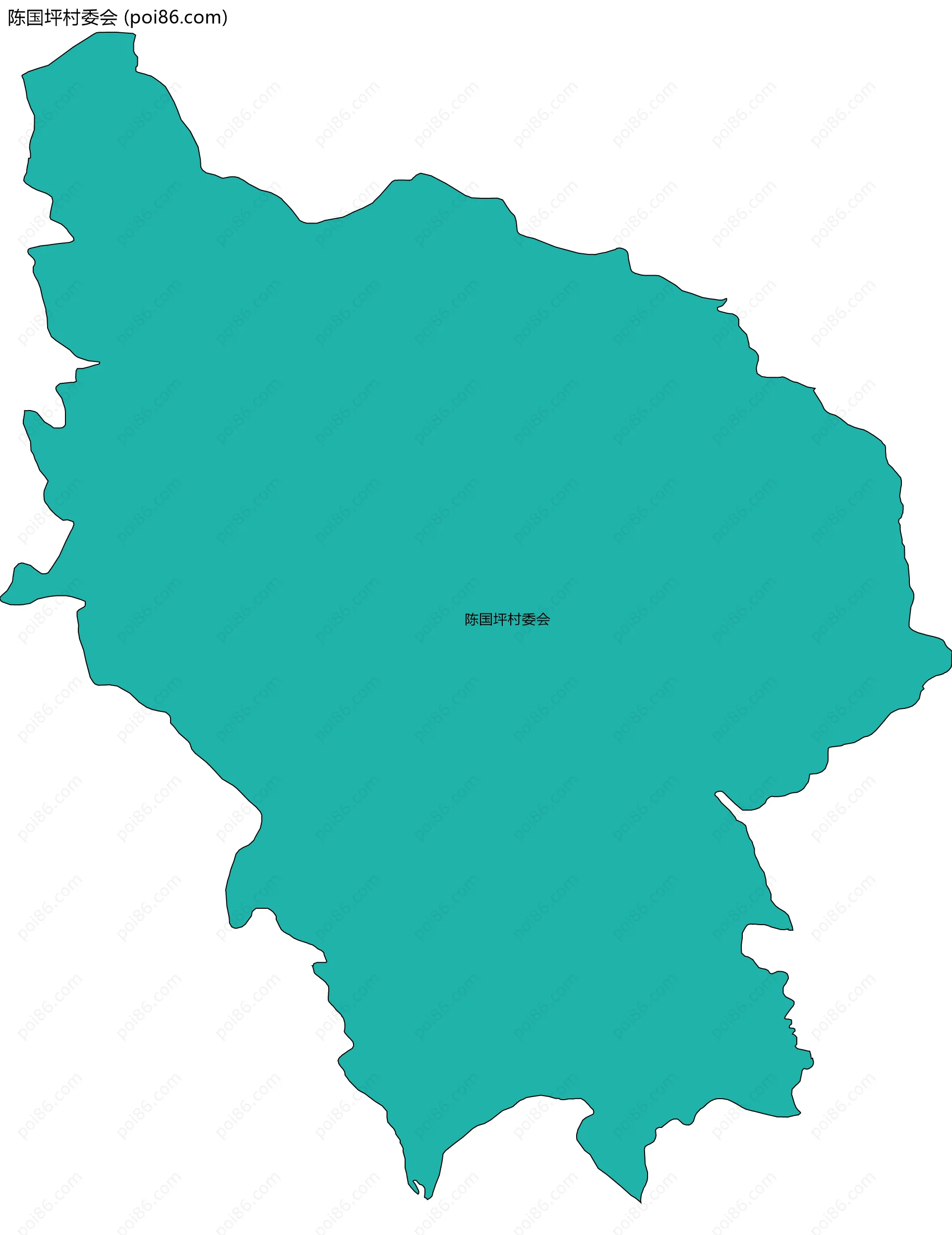 陈国坪村委会边界地图