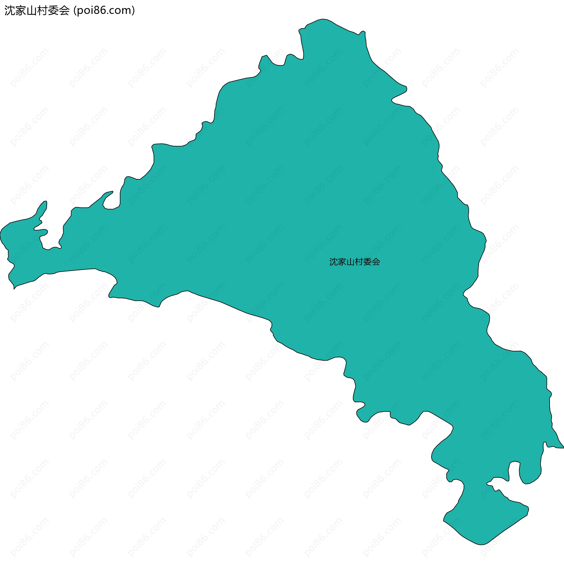 沈家山村委会边界地图