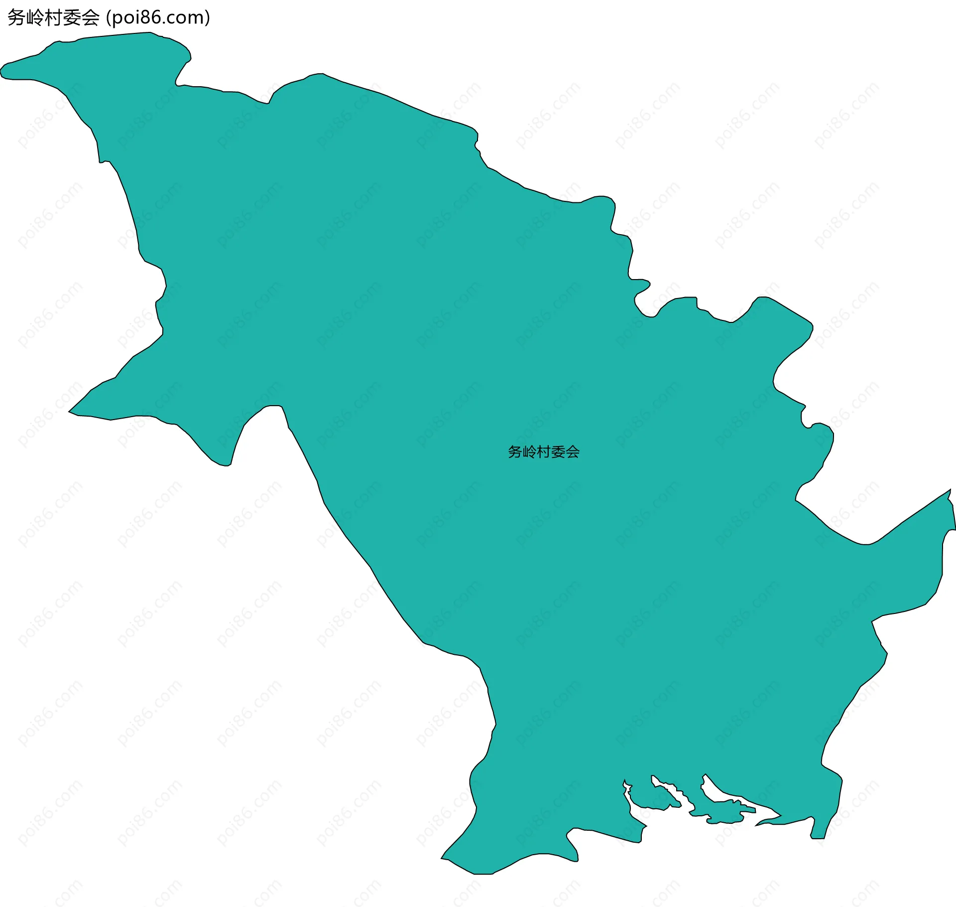 务岭村委会边界地图