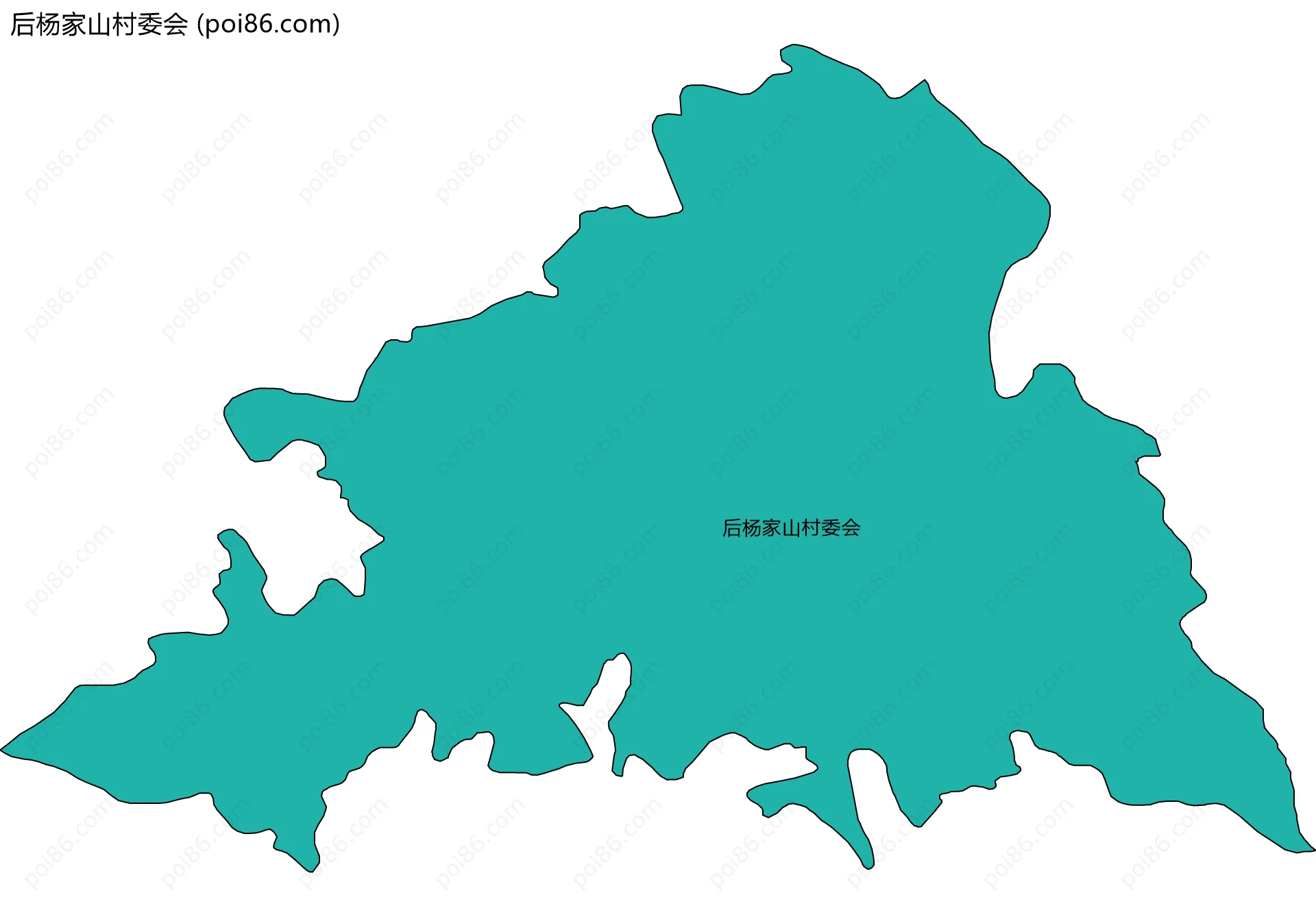 后杨家山村委会边界地图