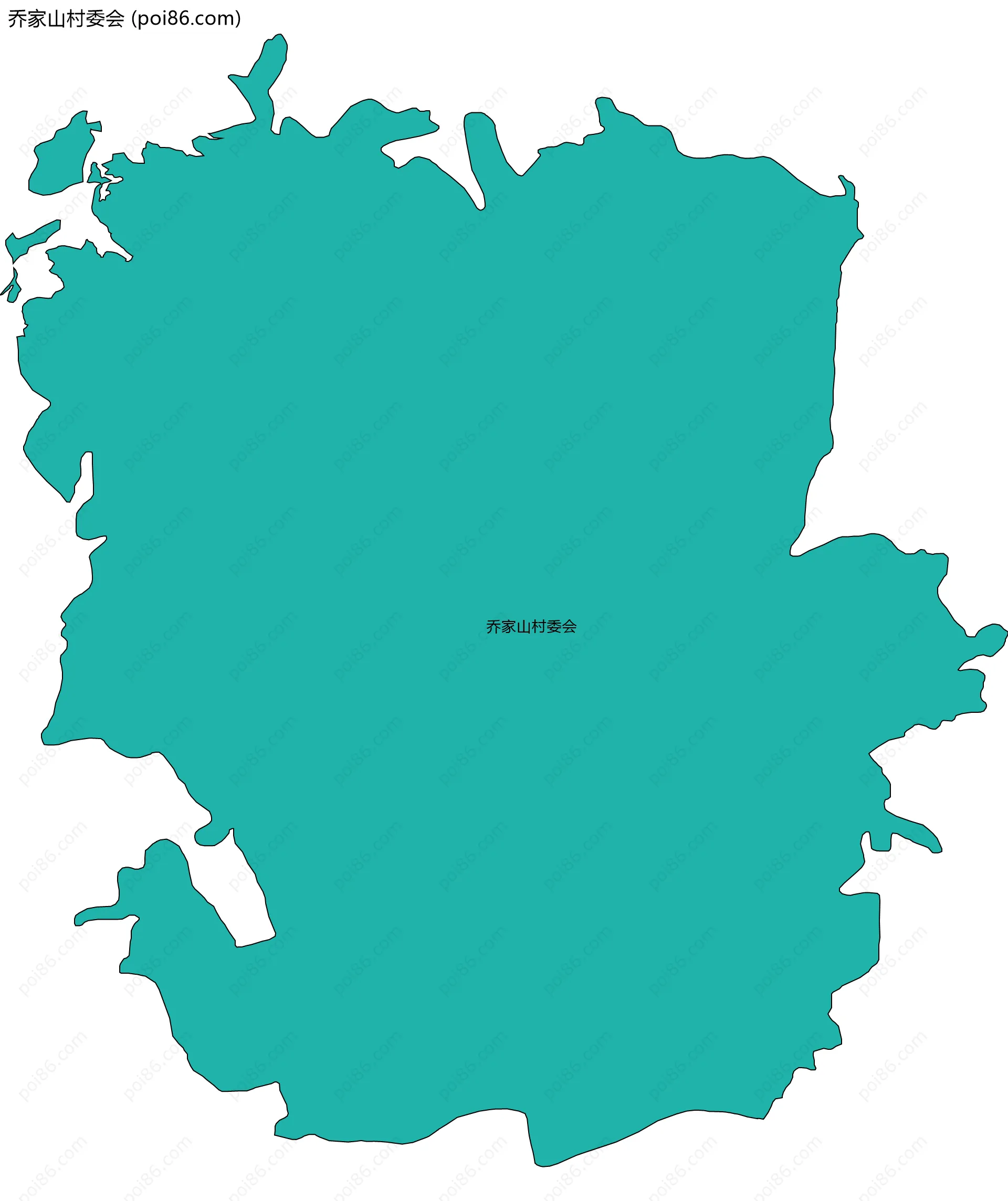 乔家山村委会边界地图