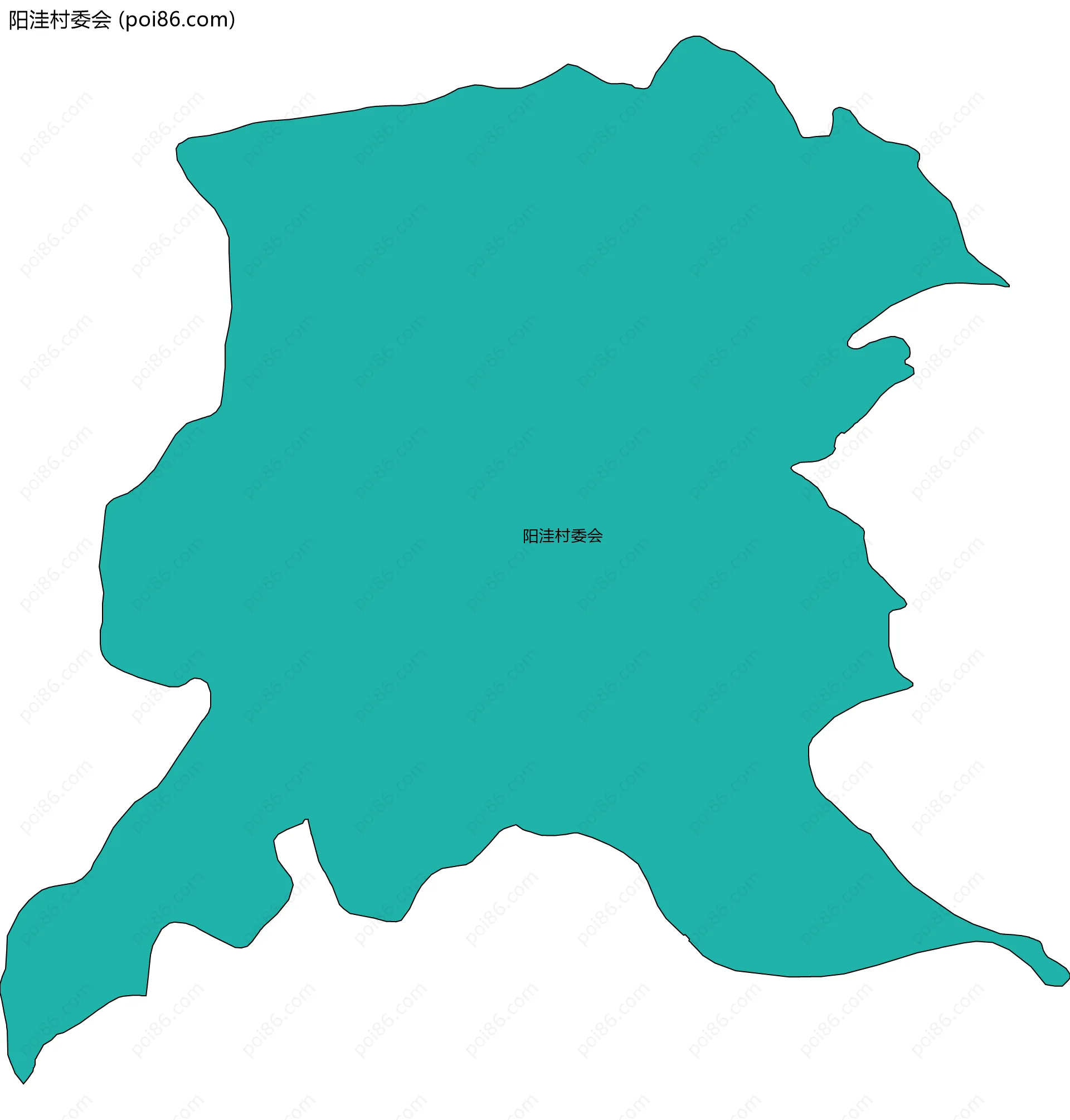 阳洼村委会边界地图