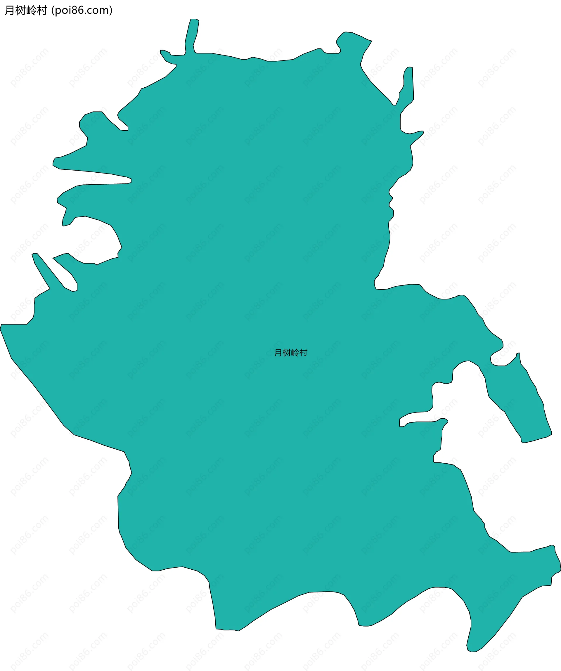 月树岭村边界地图