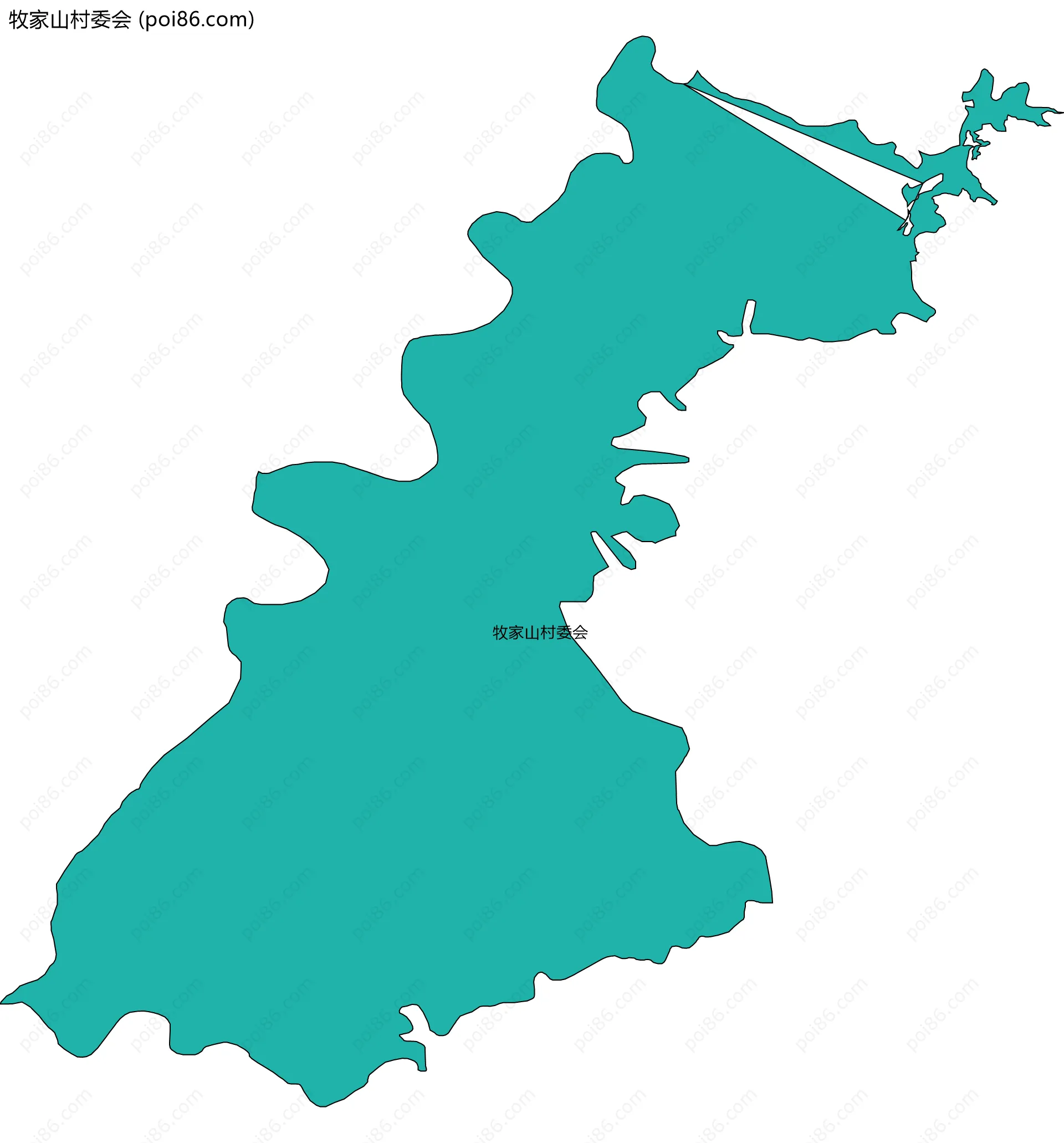 牧家山村委会边界地图