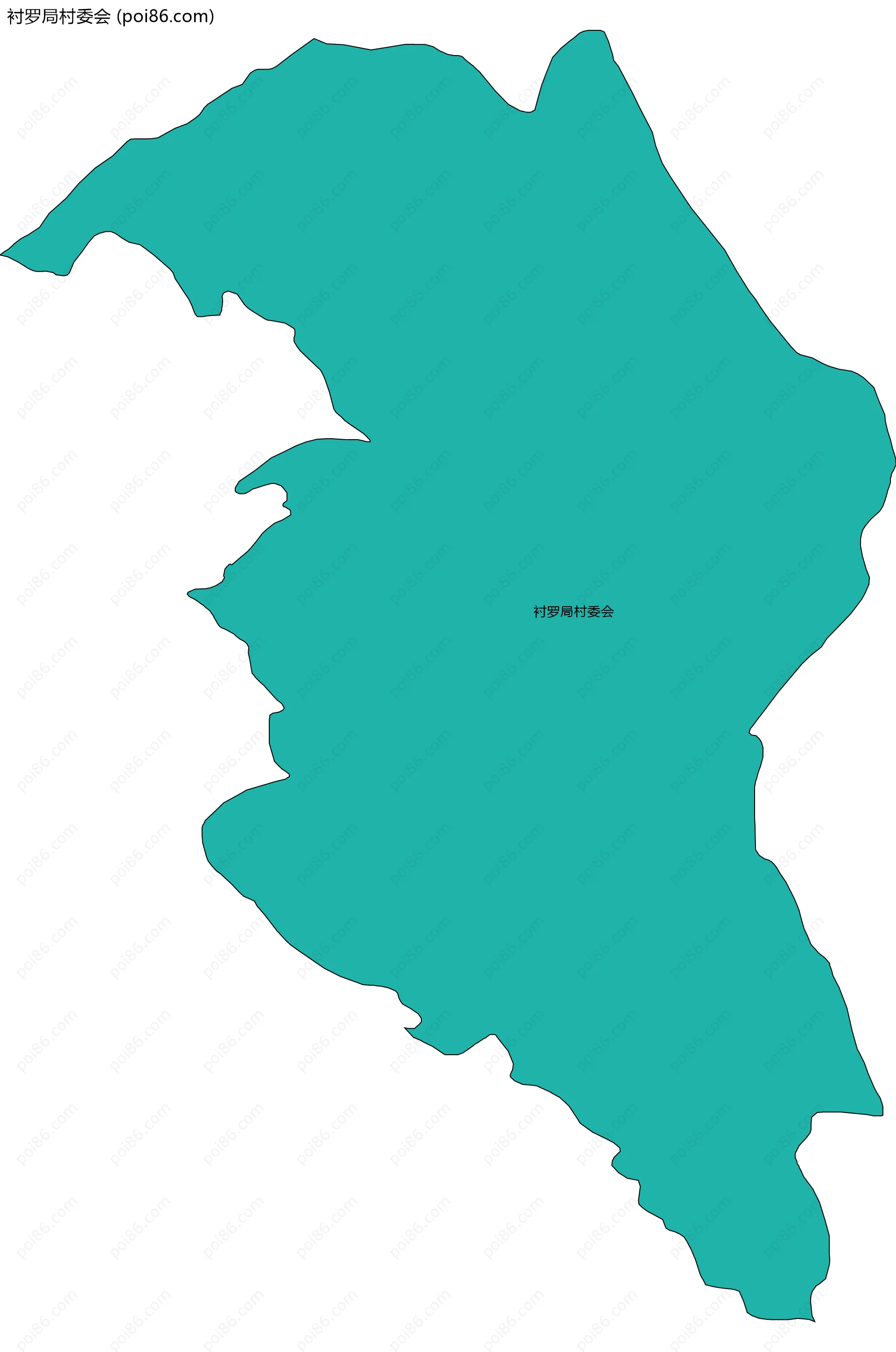 衬罗局村委会边界地图