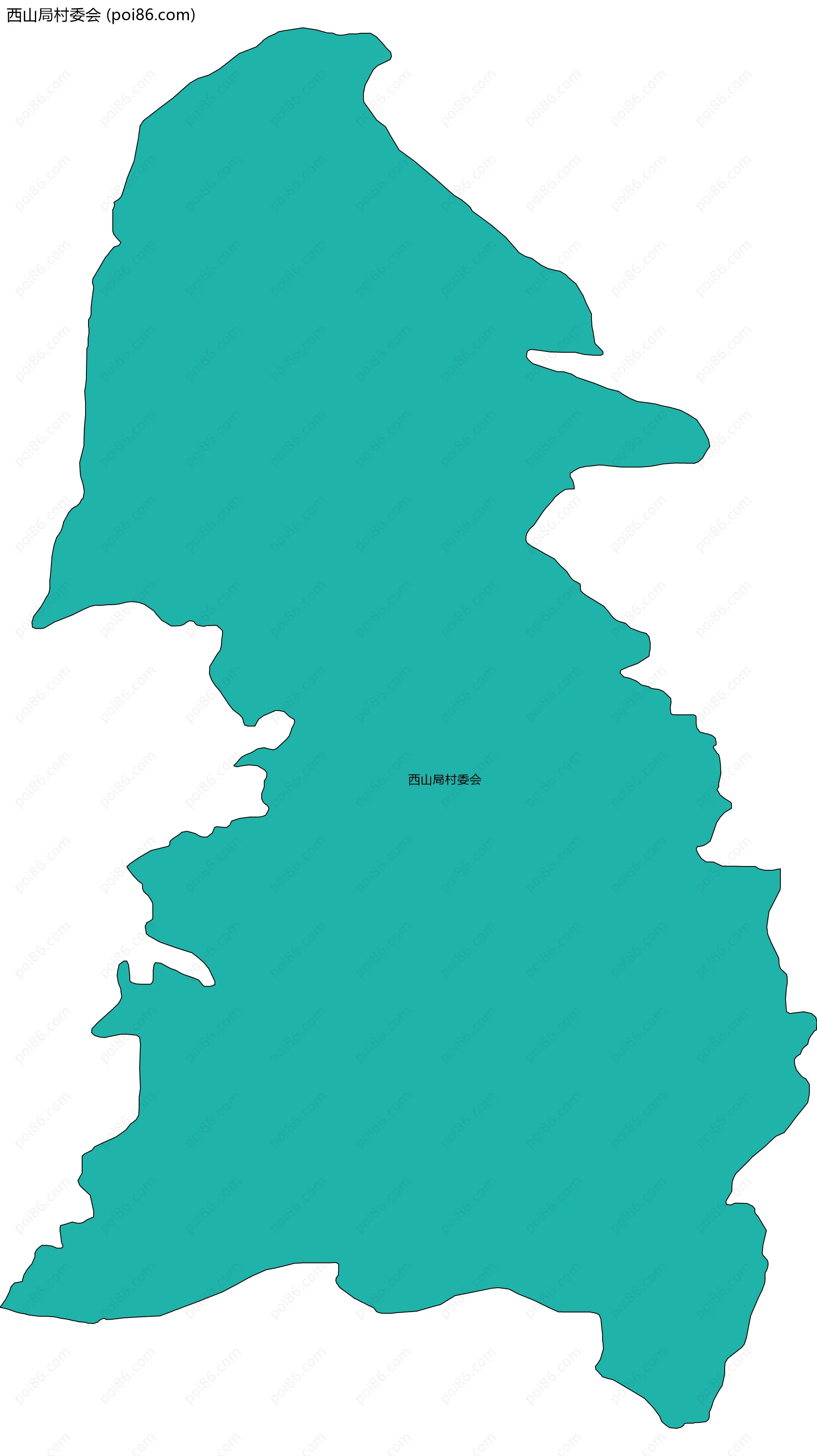 西山局村委会边界地图