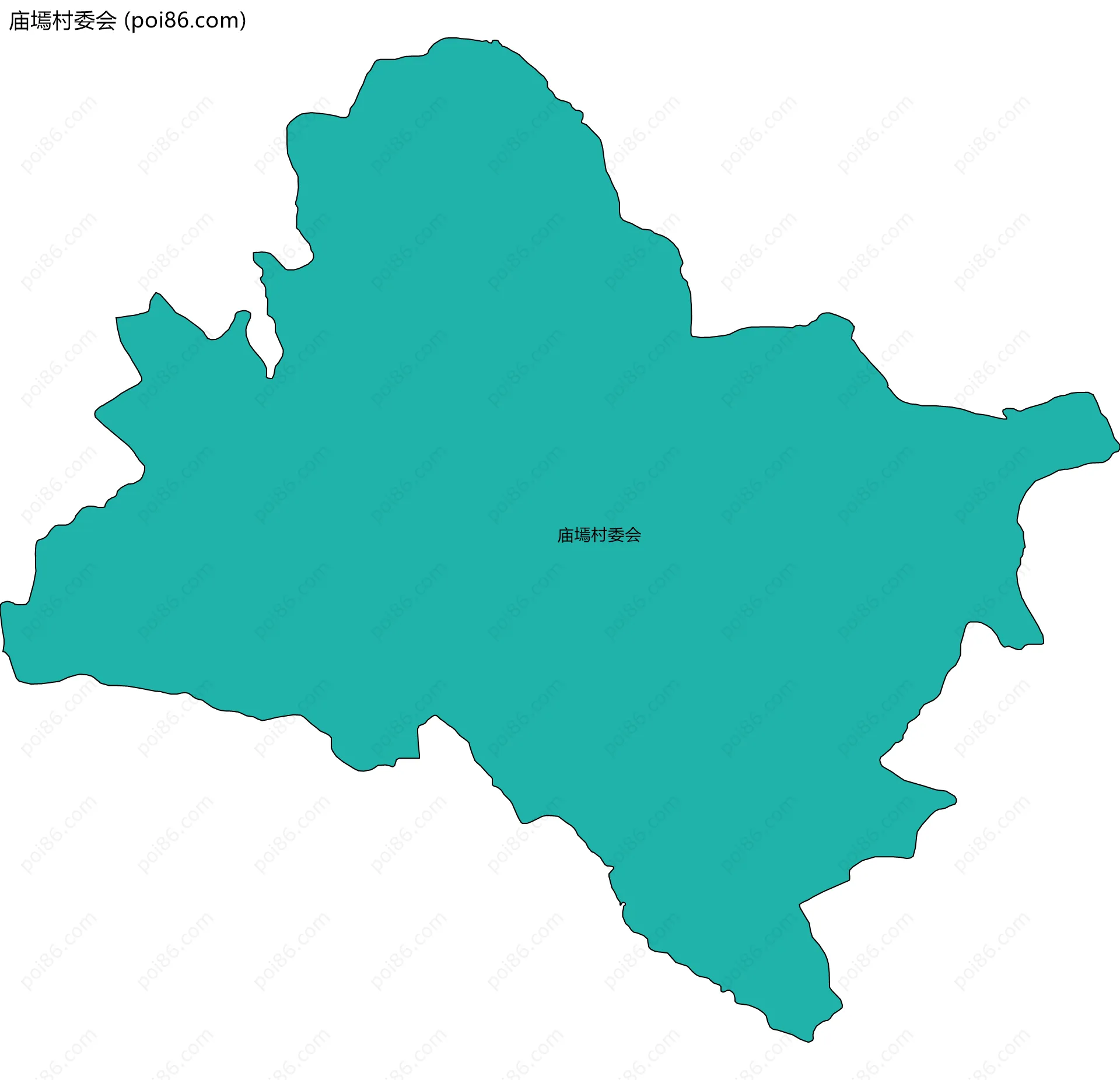 庙墕村委会边界地图