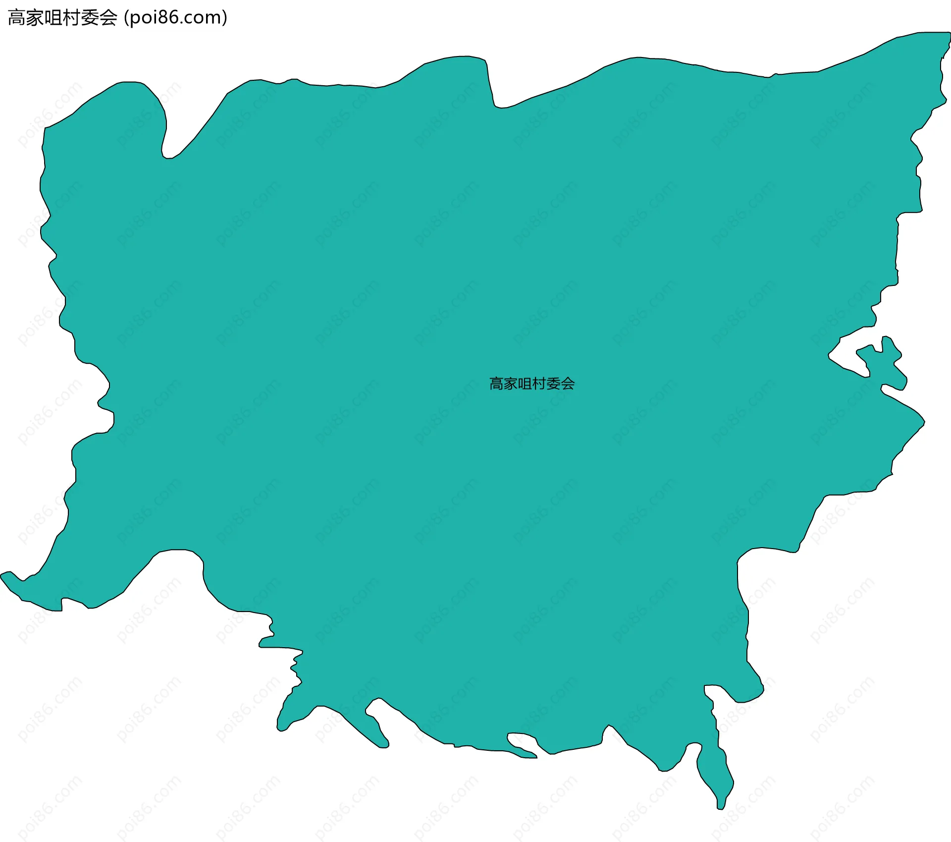 高家咀村委会边界地图