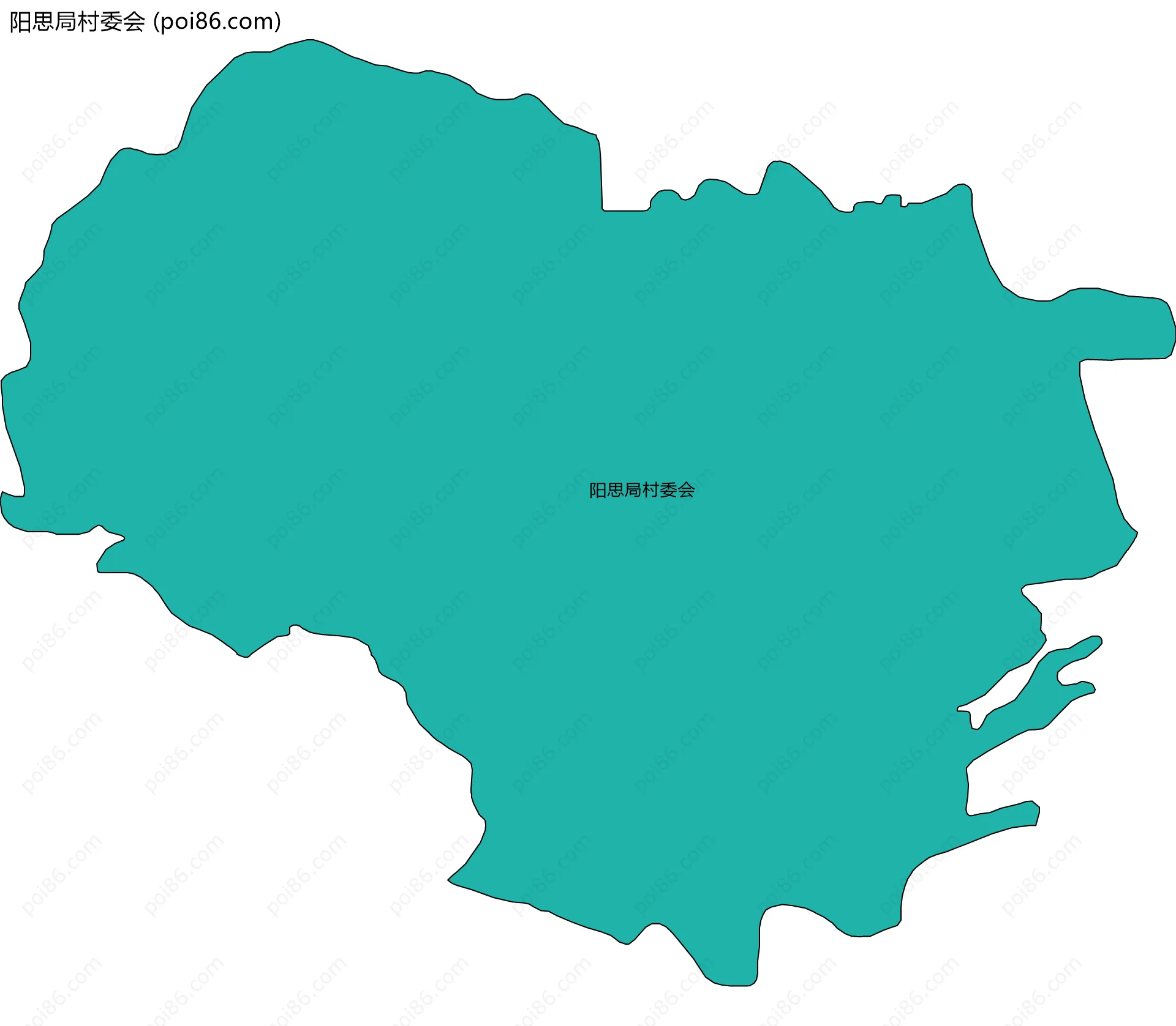 阳思局村委会边界地图
