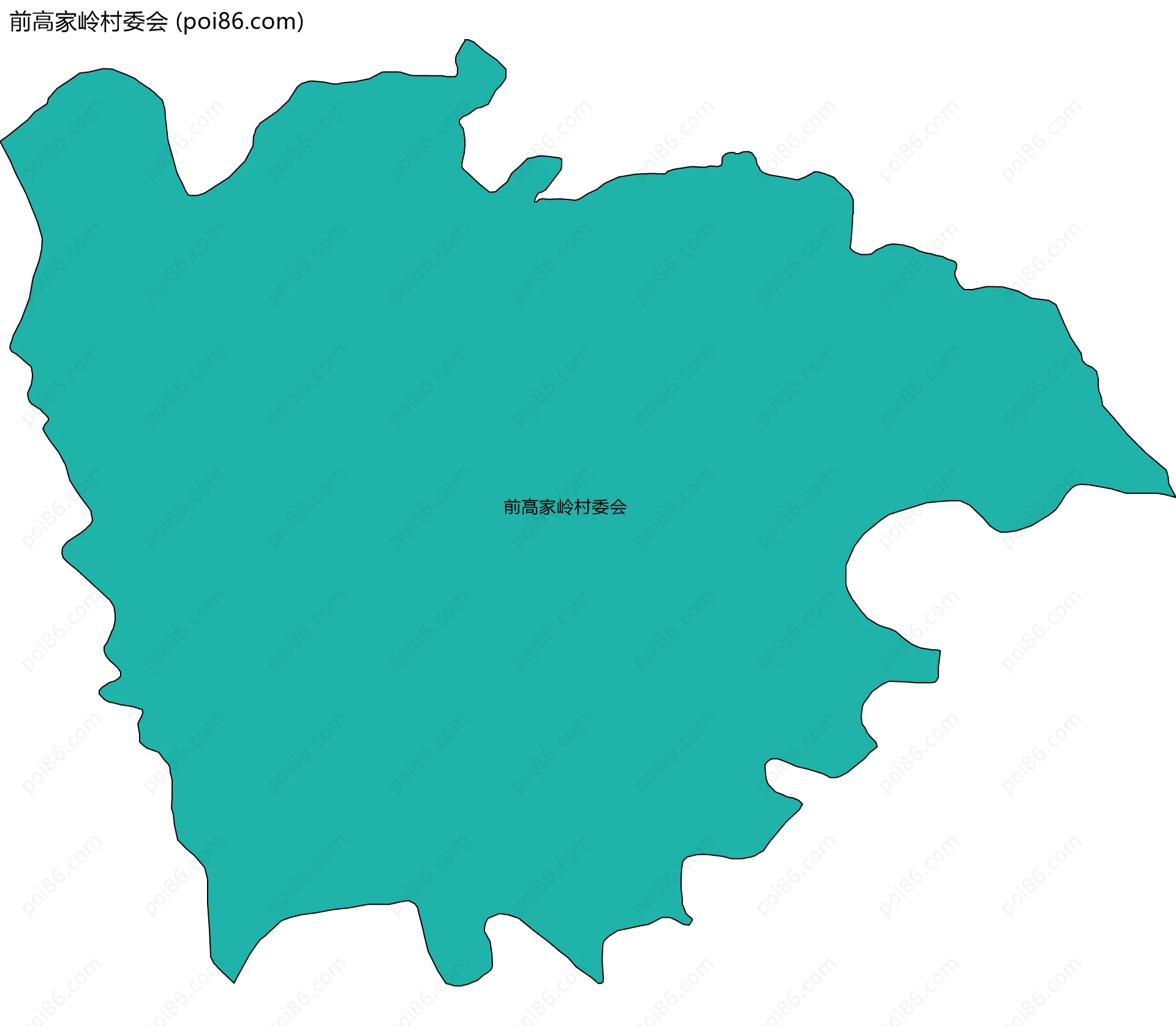 前高家岭村委会边界地图