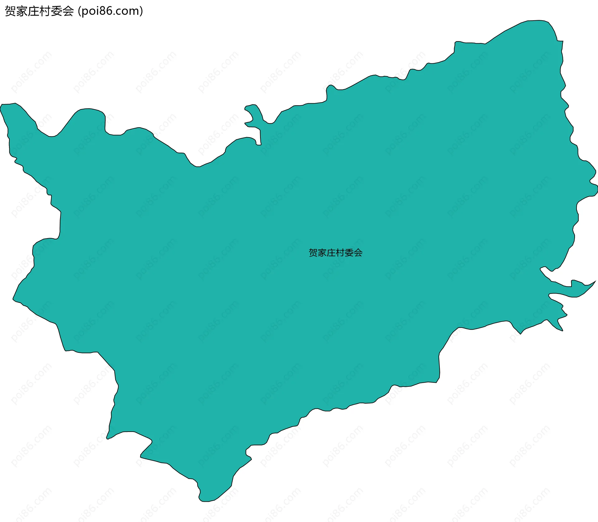 贺家庄村委会边界地图