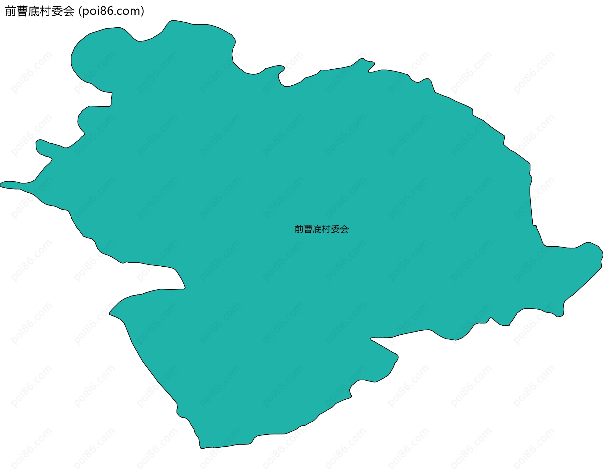 前曹底村委会边界地图