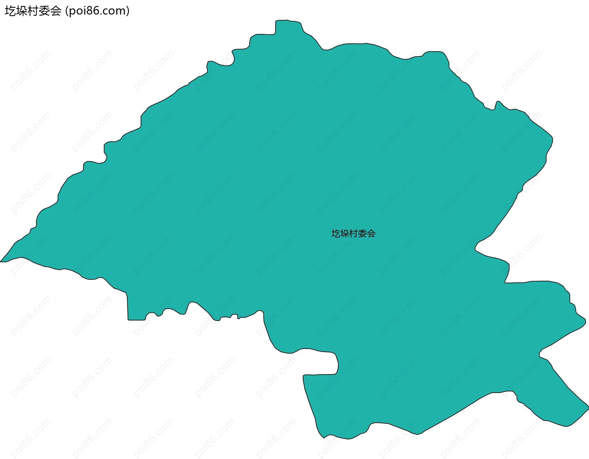 圪垛村委会边界地图