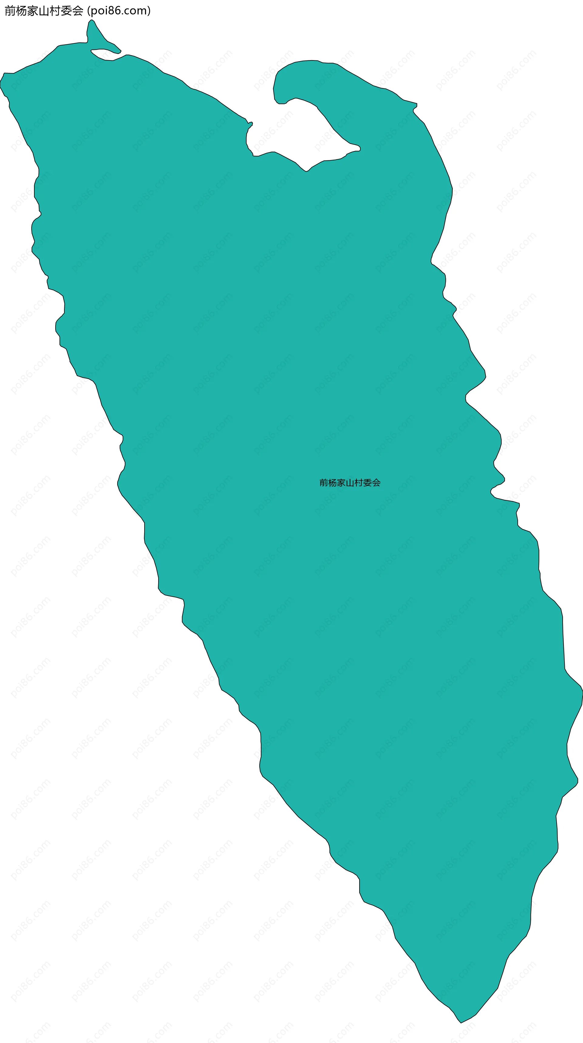 前杨家山村委会边界地图