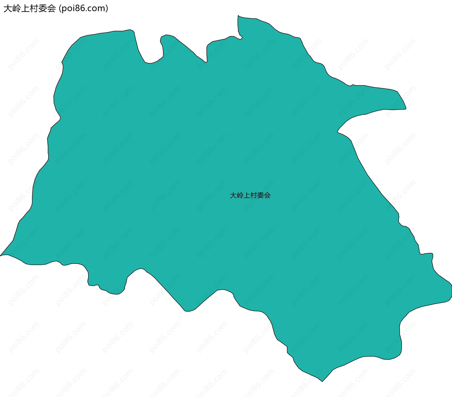 大岭上村委会边界地图