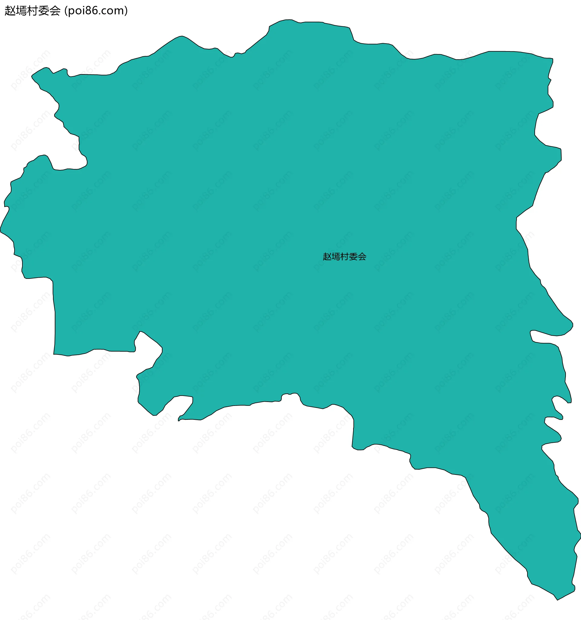 赵墕村委会边界地图
