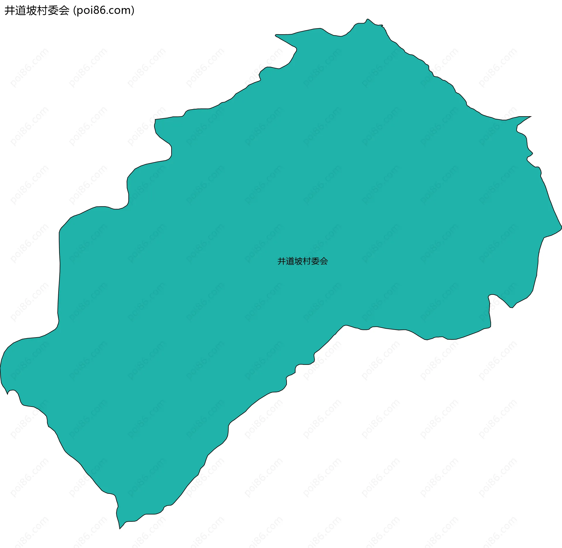 井道坡村委会边界地图