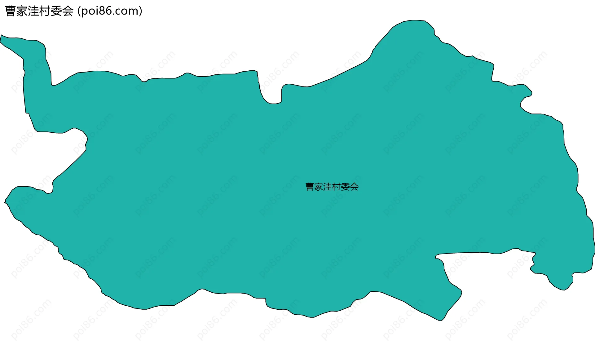 曹家洼村委会边界地图