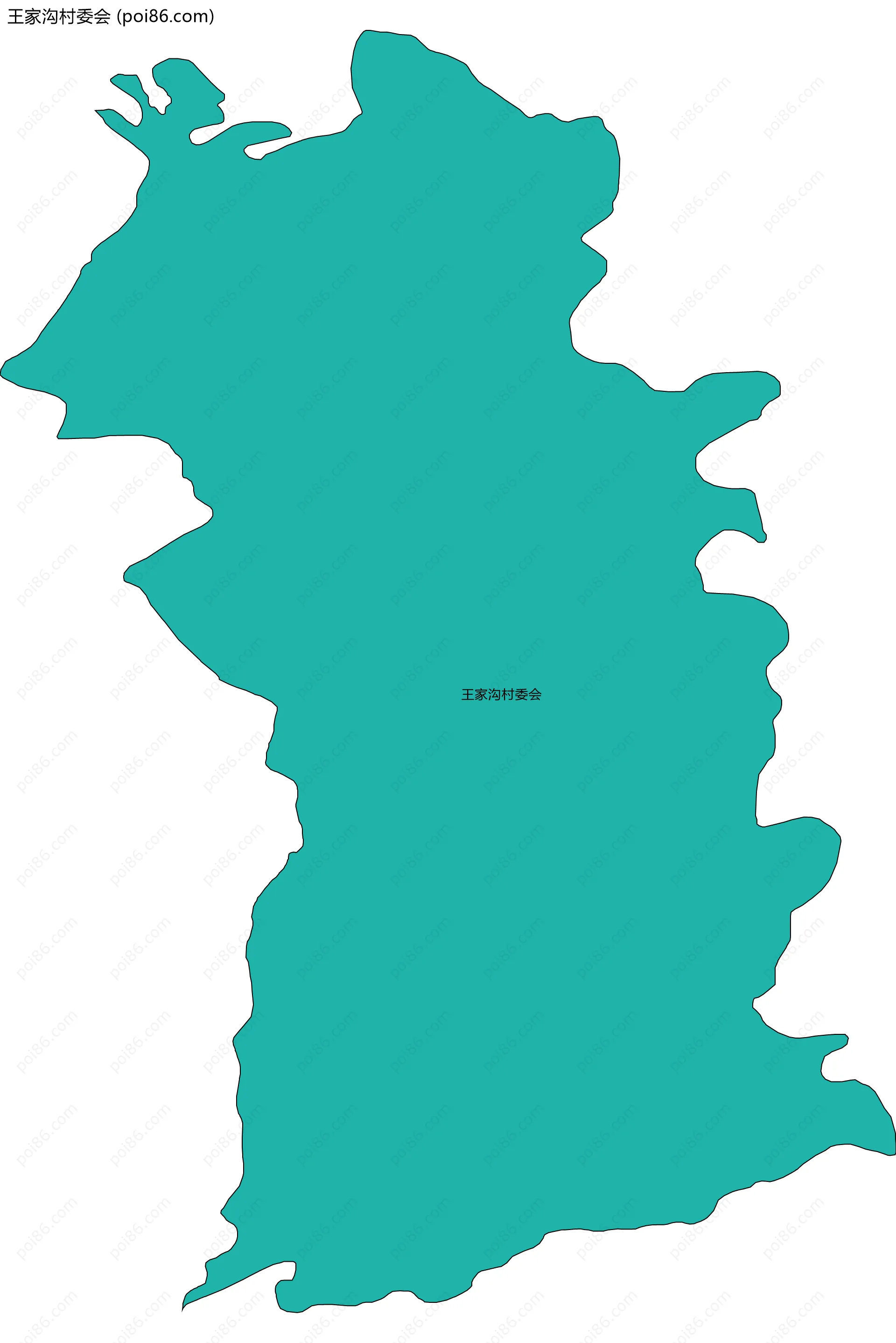 王家沟村委会边界地图