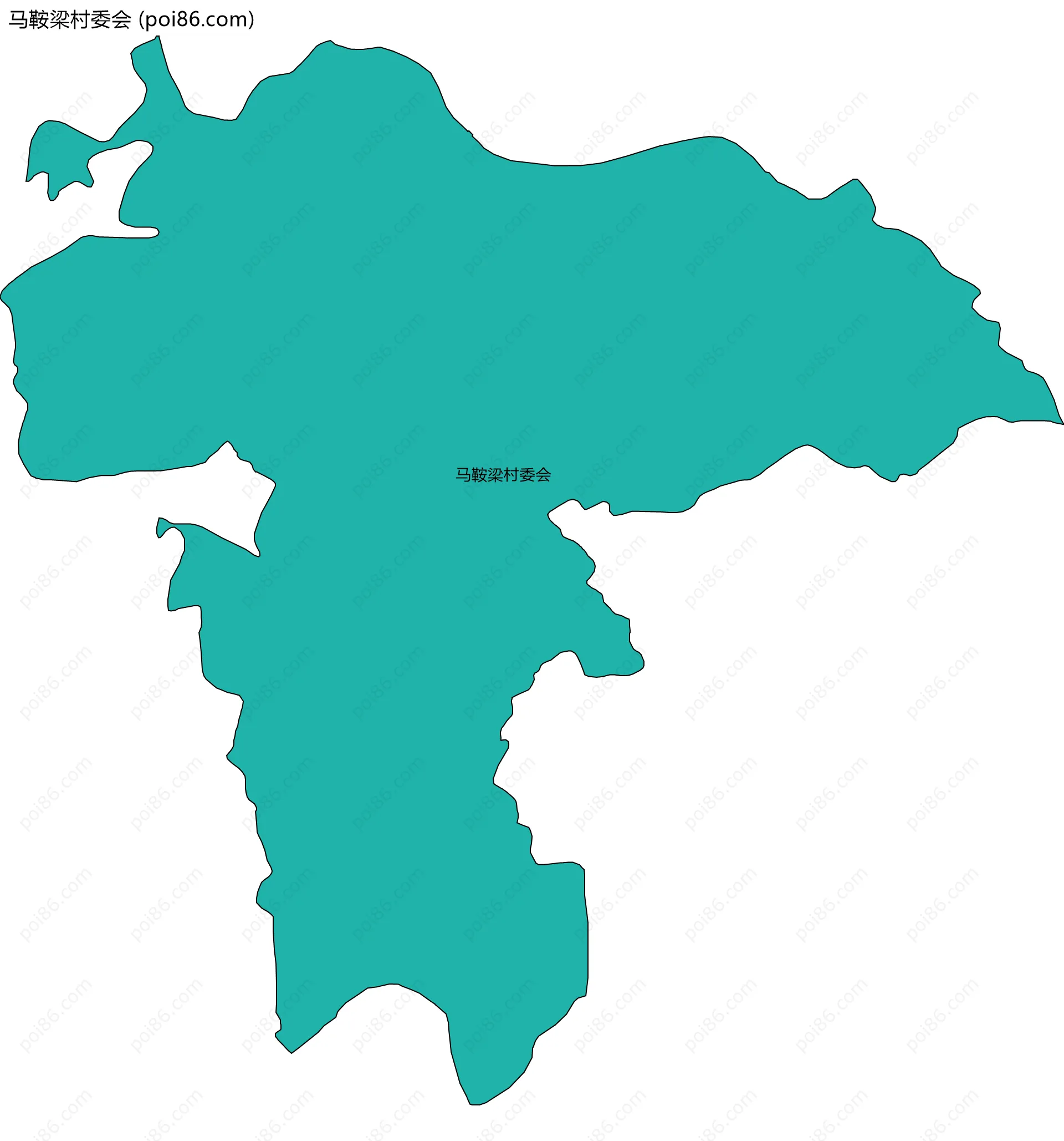 马鞍梁村委会边界地图