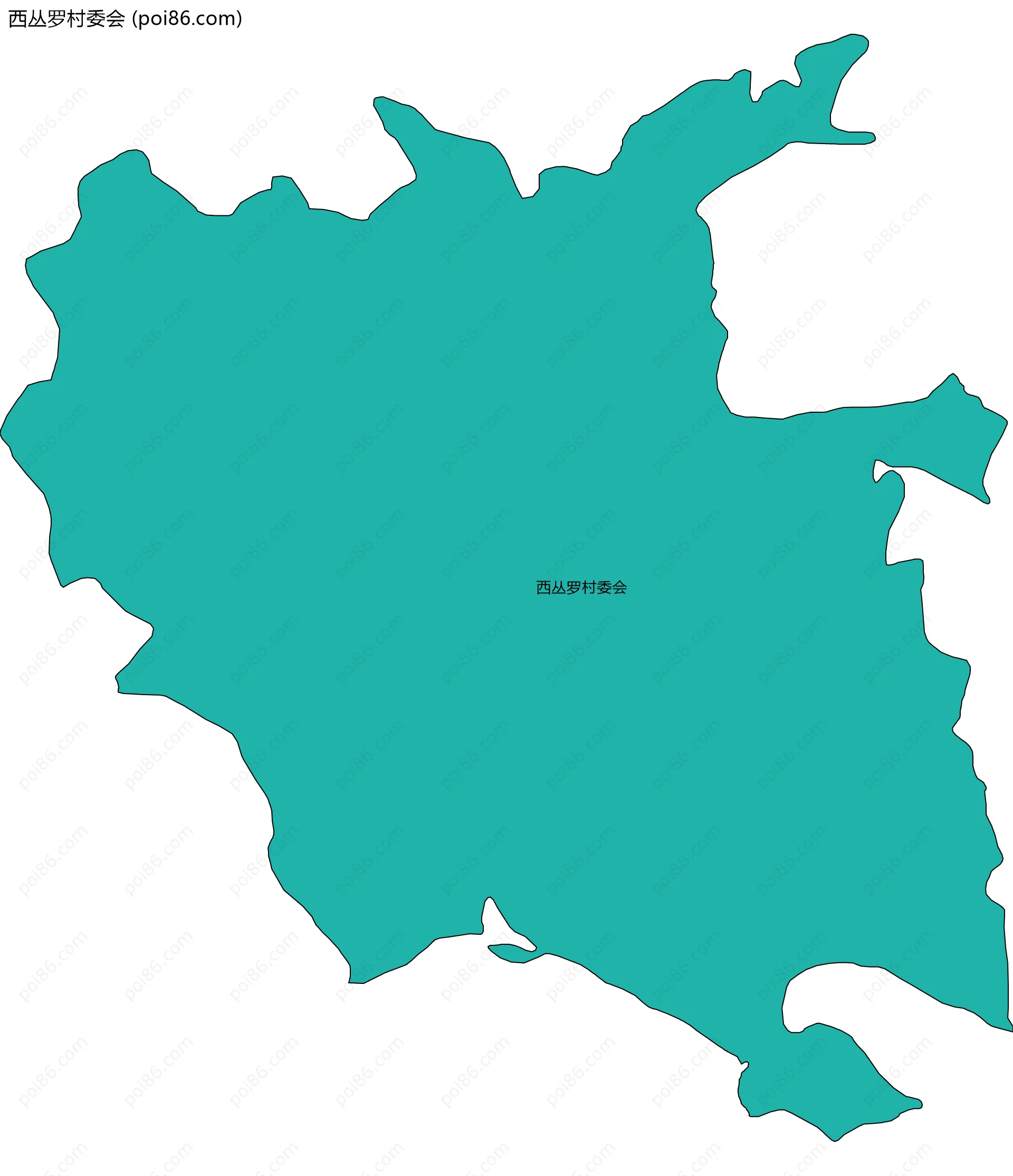 西丛罗村委会边界地图