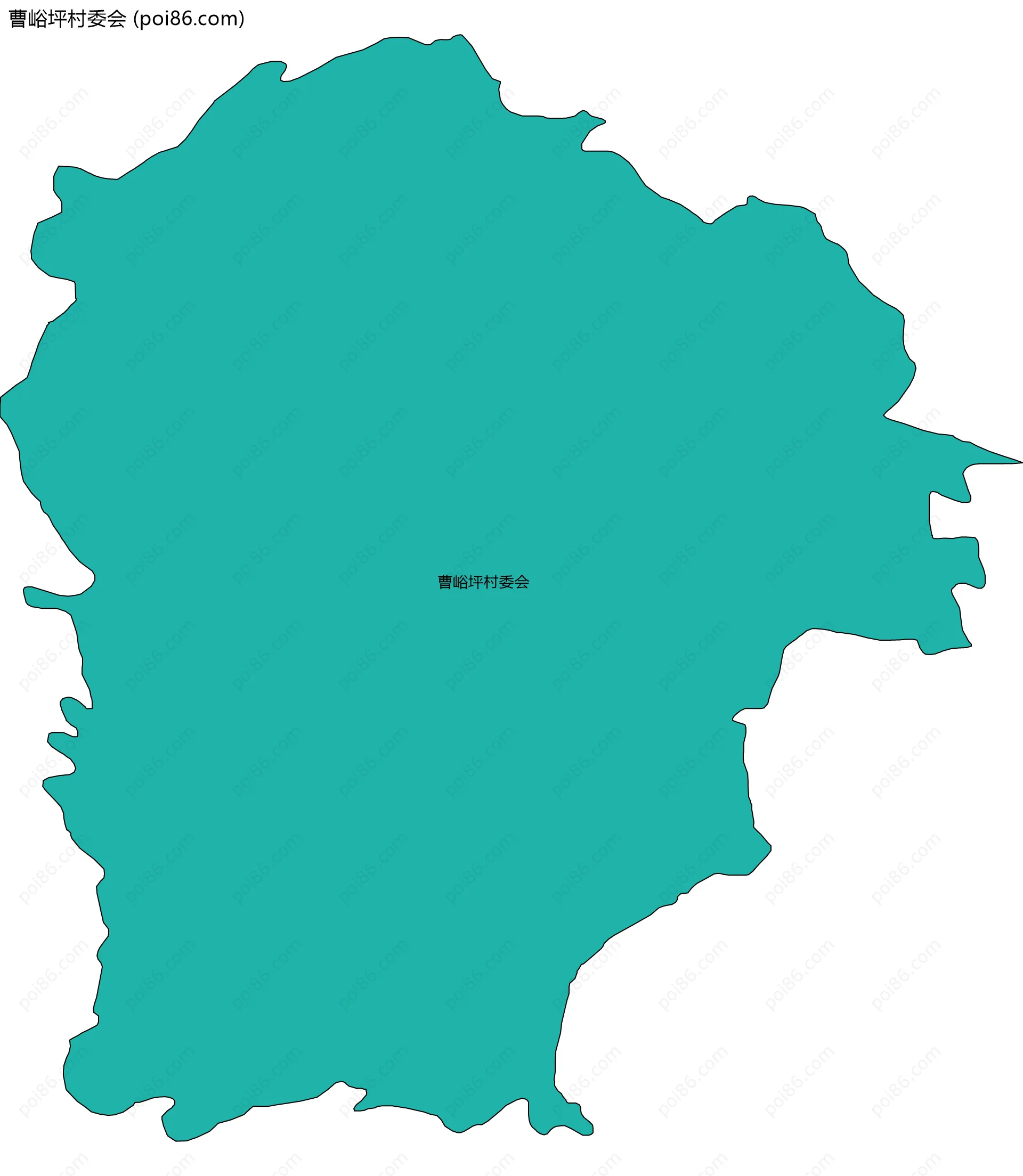 曹峪坪村委会边界地图