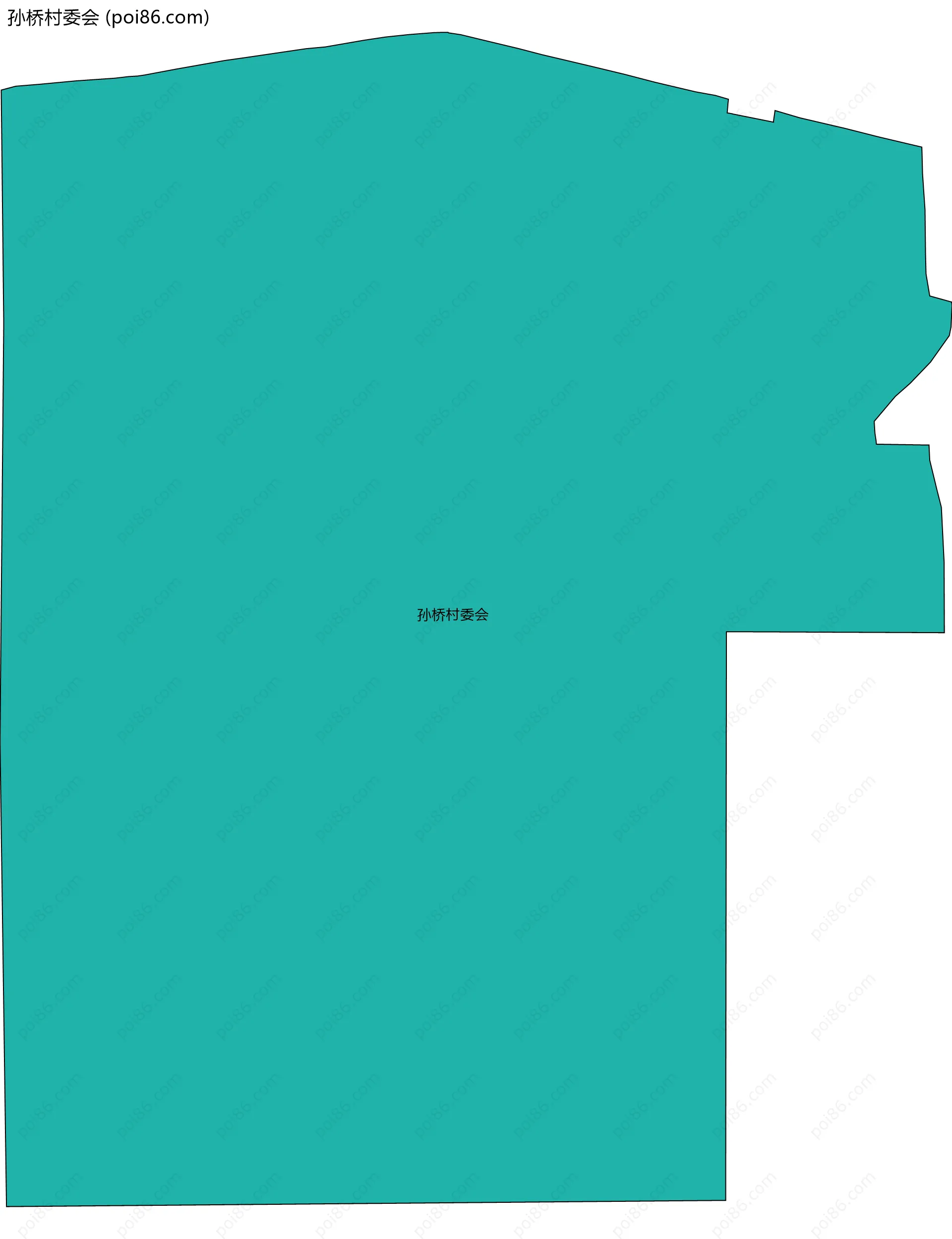 孙桥村委会边界地图