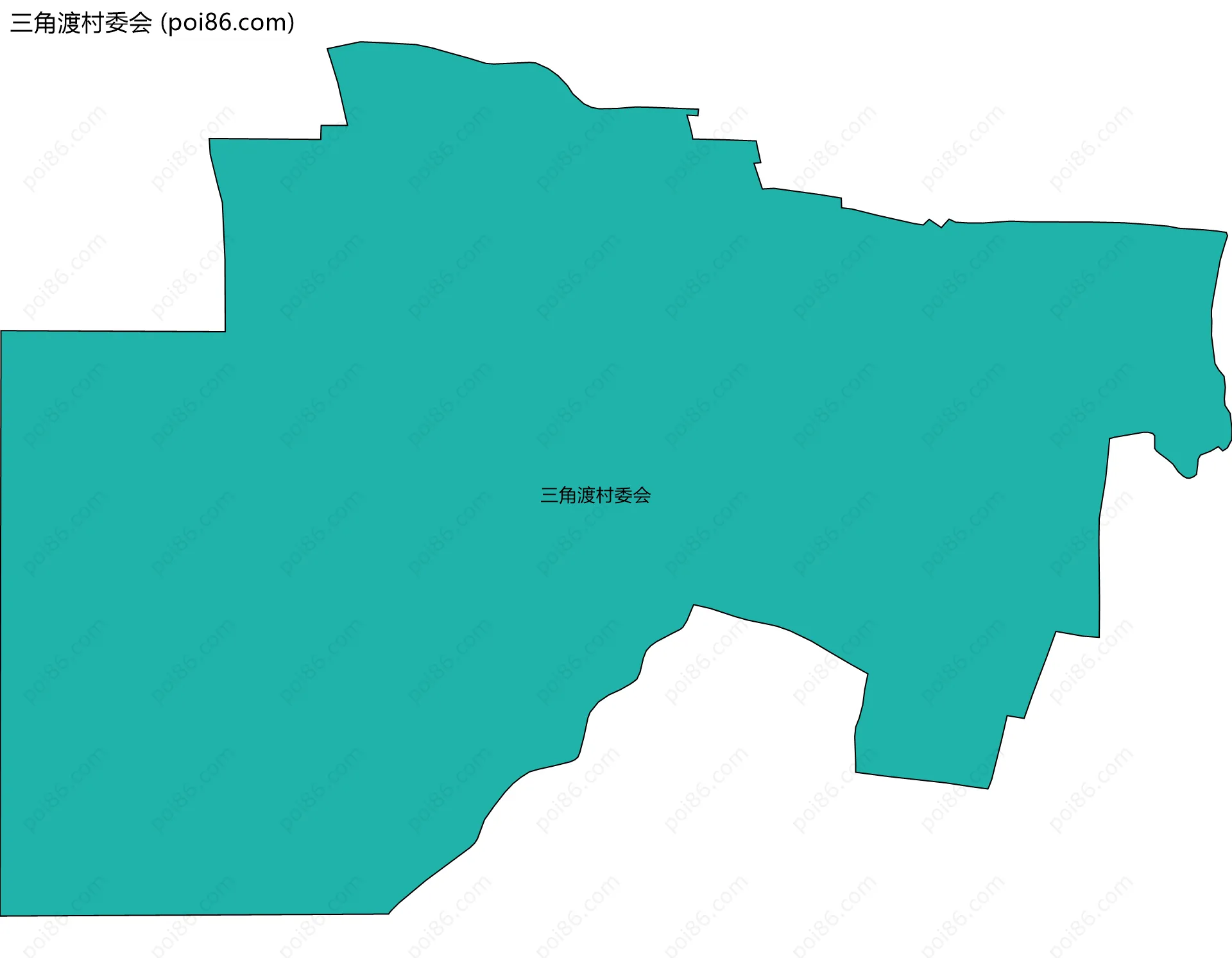 三角渡村委会边界地图