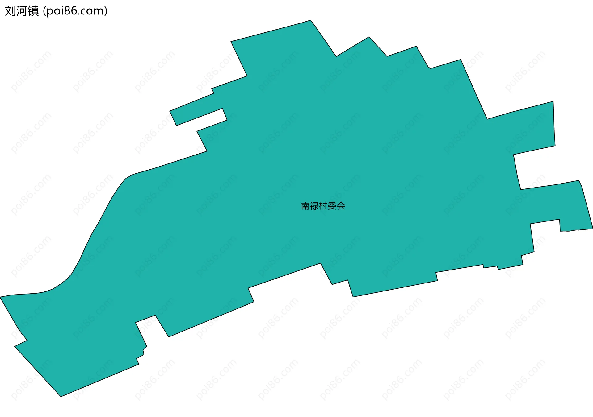 刘河镇边界地图(五级行政区划)
