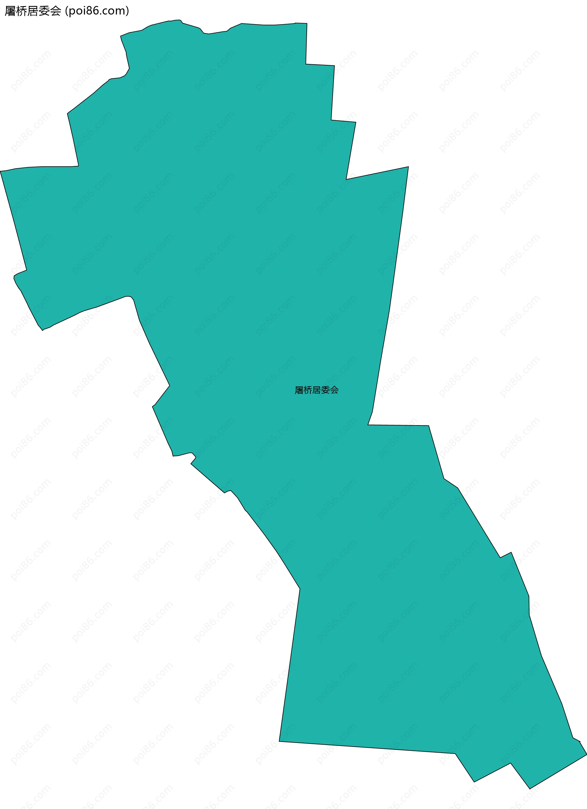 屠桥居委会边界地图