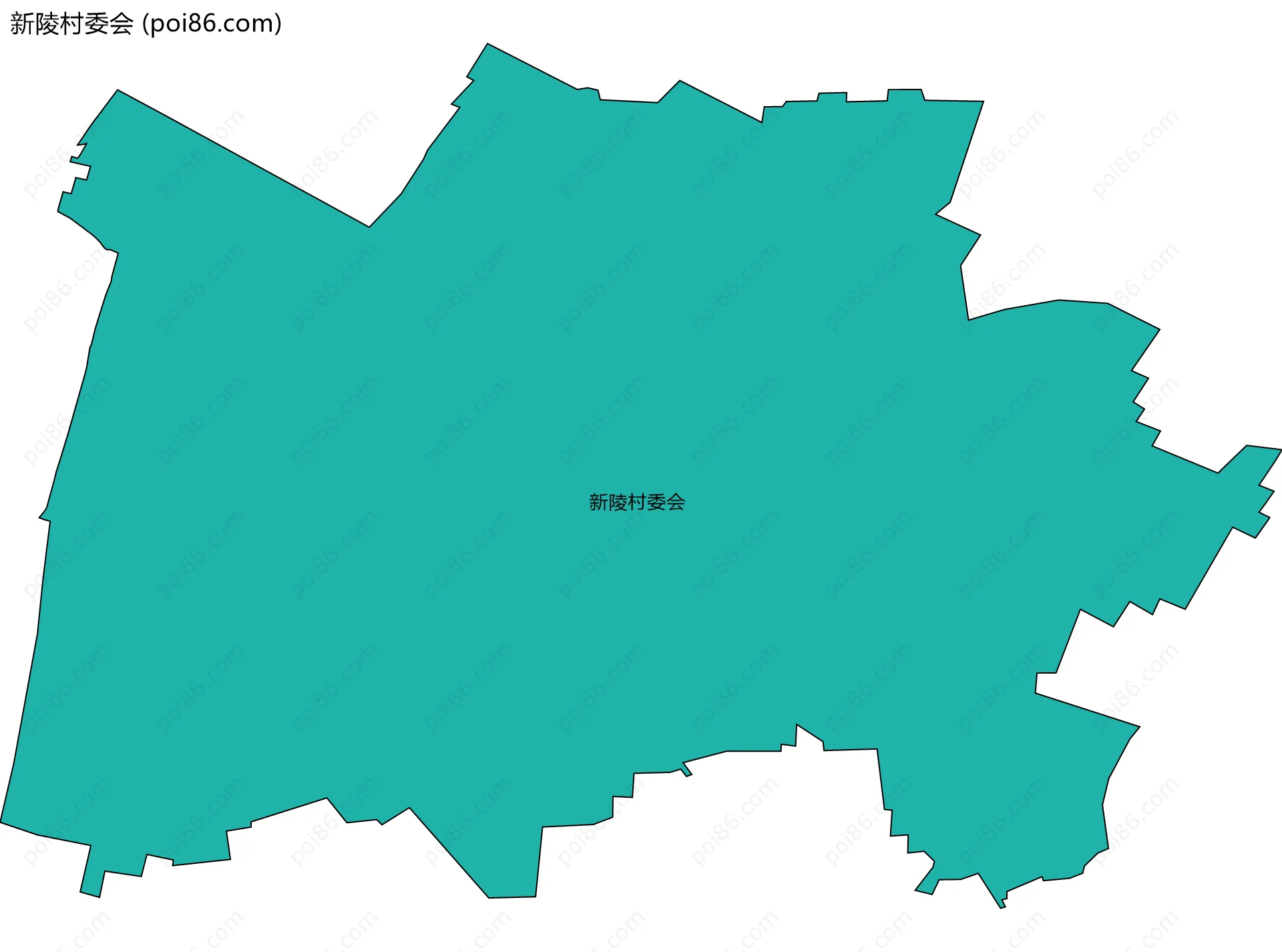 新陵村委会边界地图