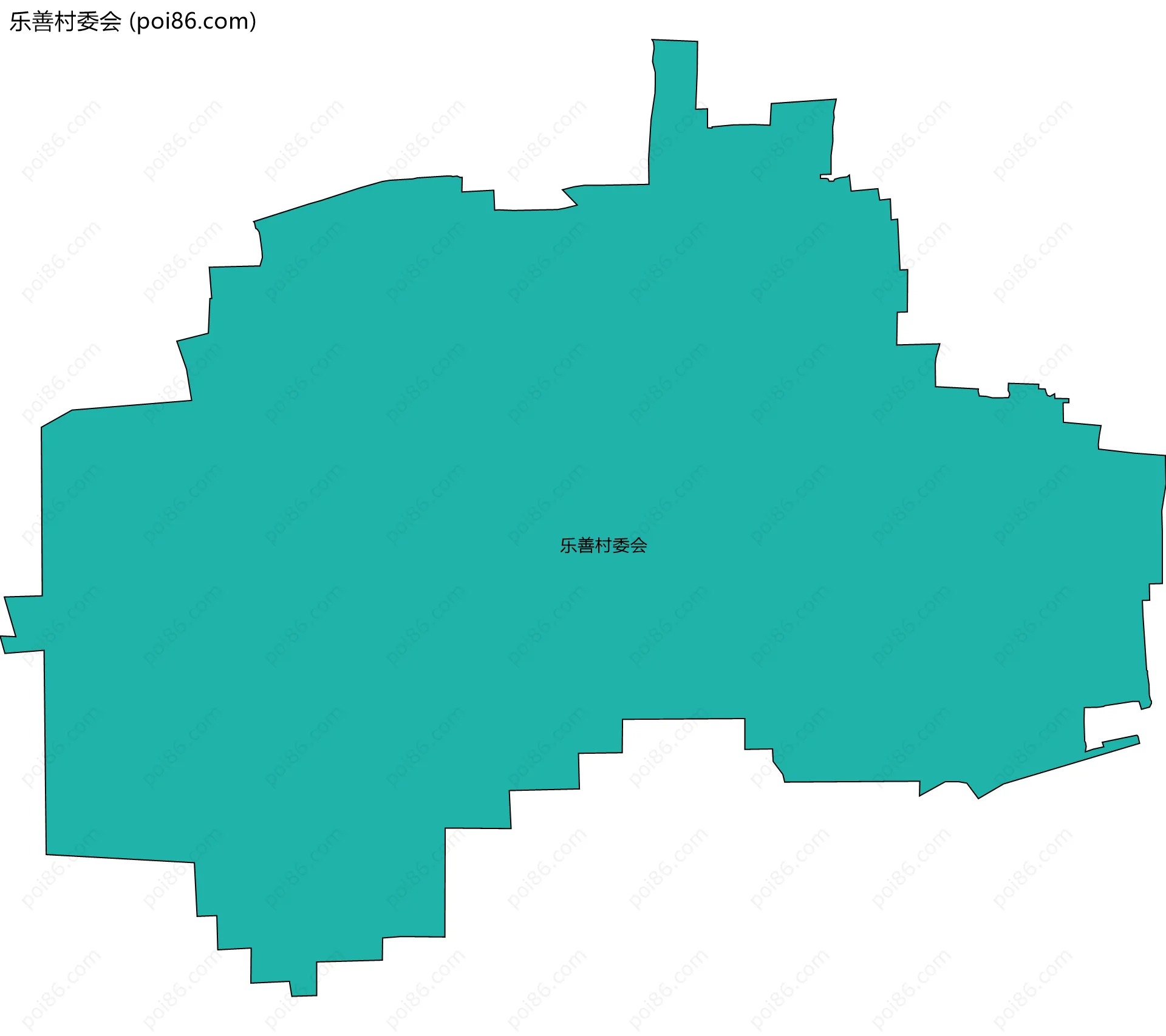 乐善村委会边界地图