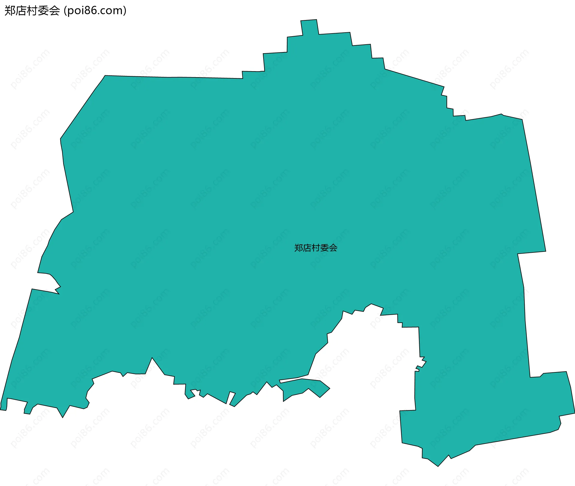 郑店村委会边界地图