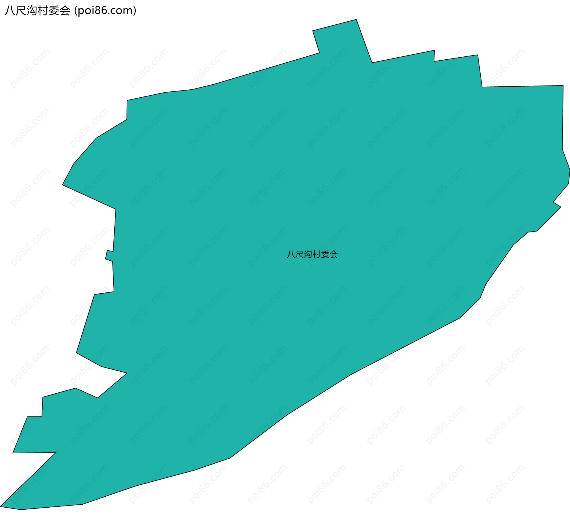 八尺沟村委会边界地图