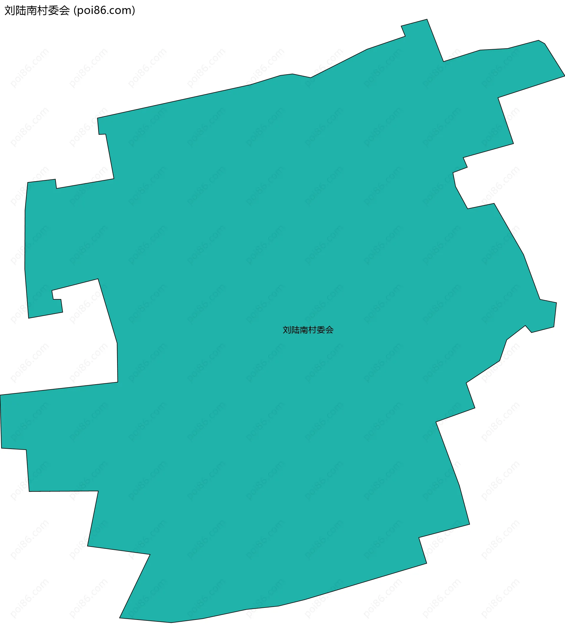 刘陆南村委会边界地图