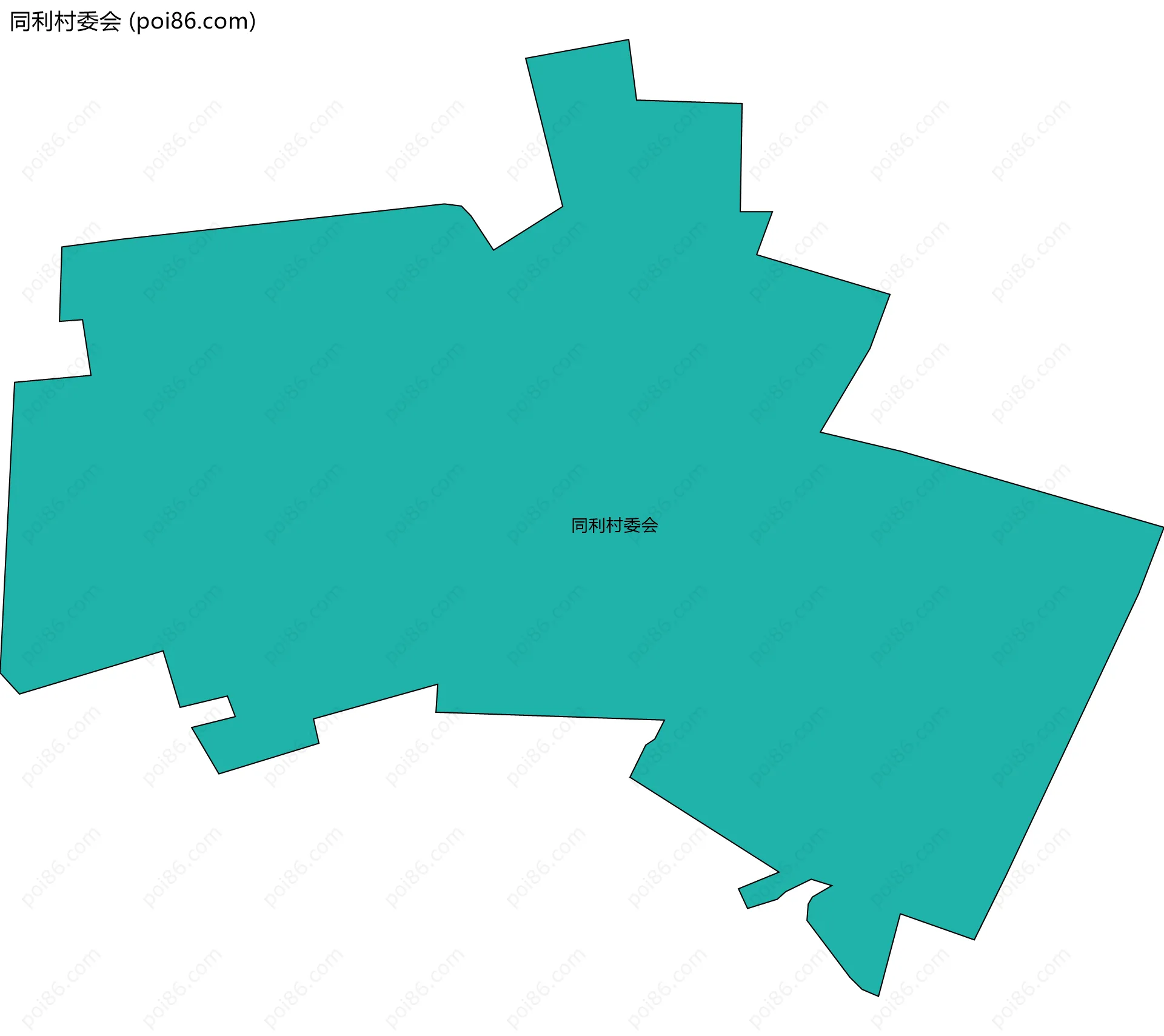 同利村委会边界地图