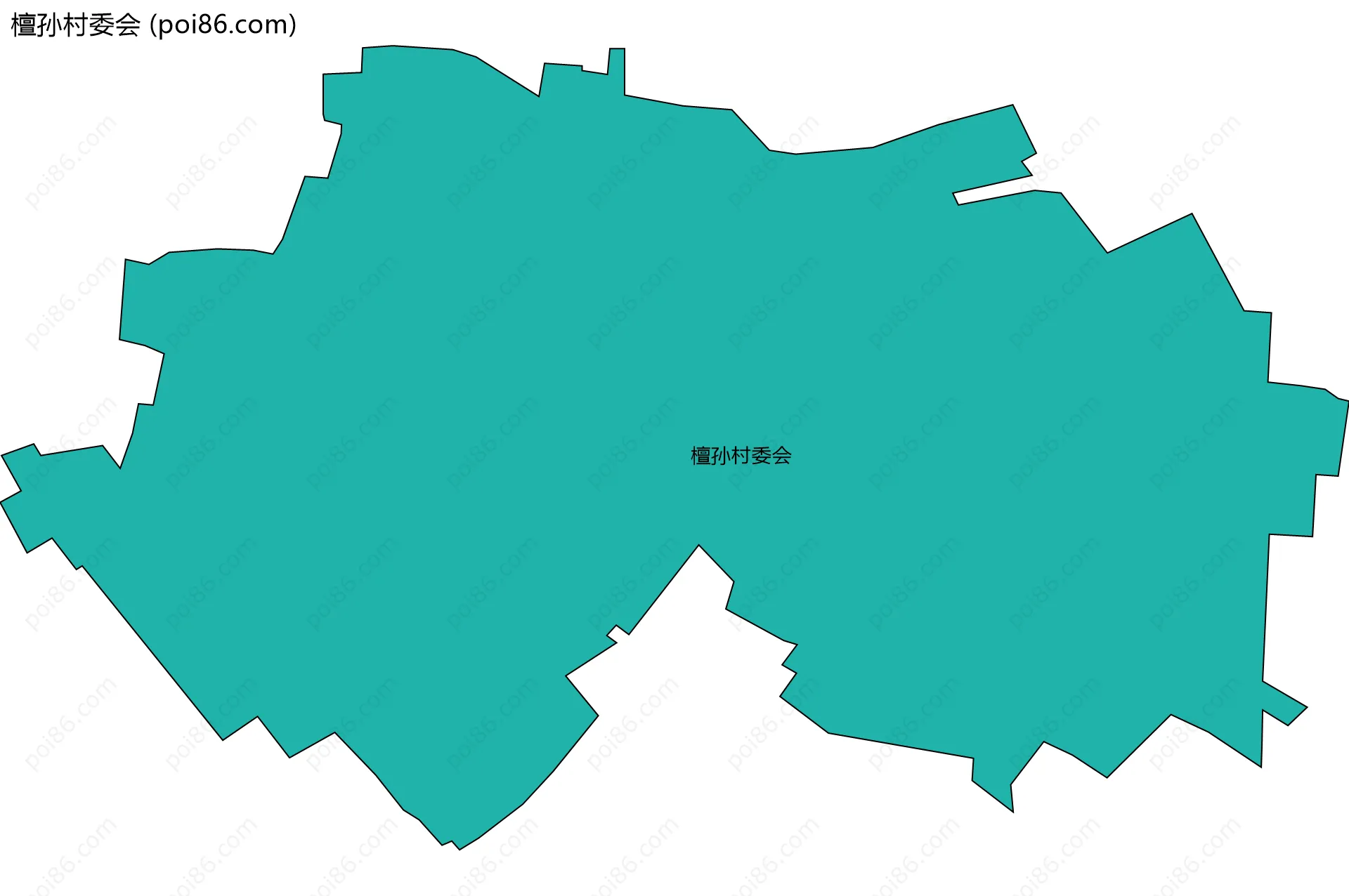 檀孙村委会边界地图