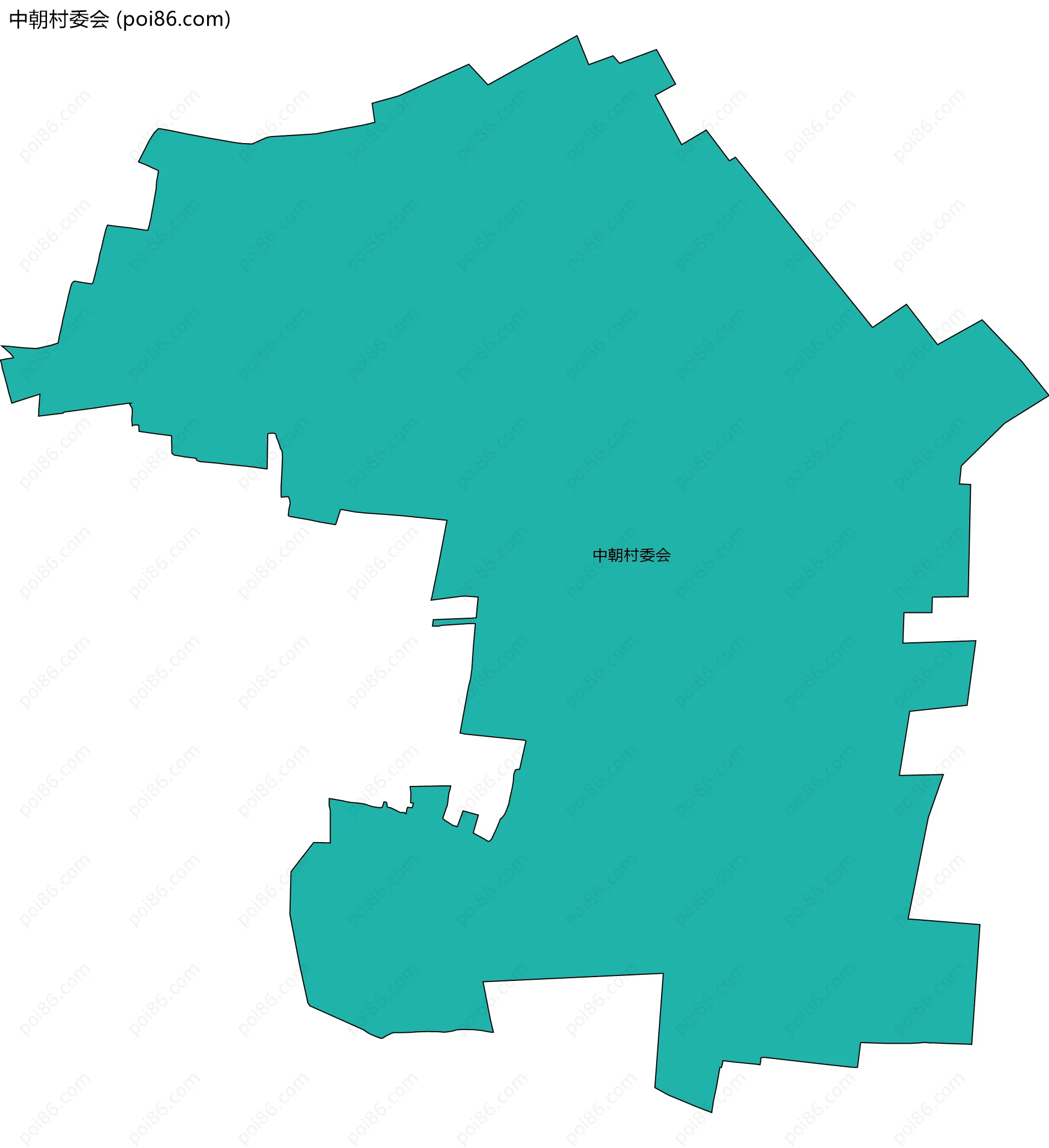 中朝村委会边界地图